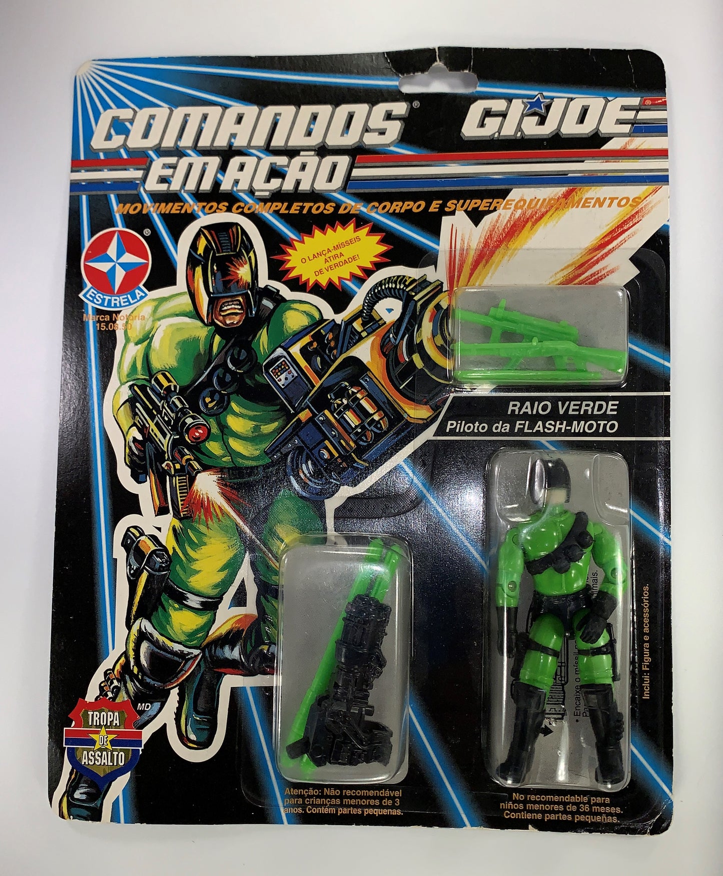 Raio Verde GI Joe Brazil HEAT Viper MOC Sealed Comandos Em Acao Estrela Cobra