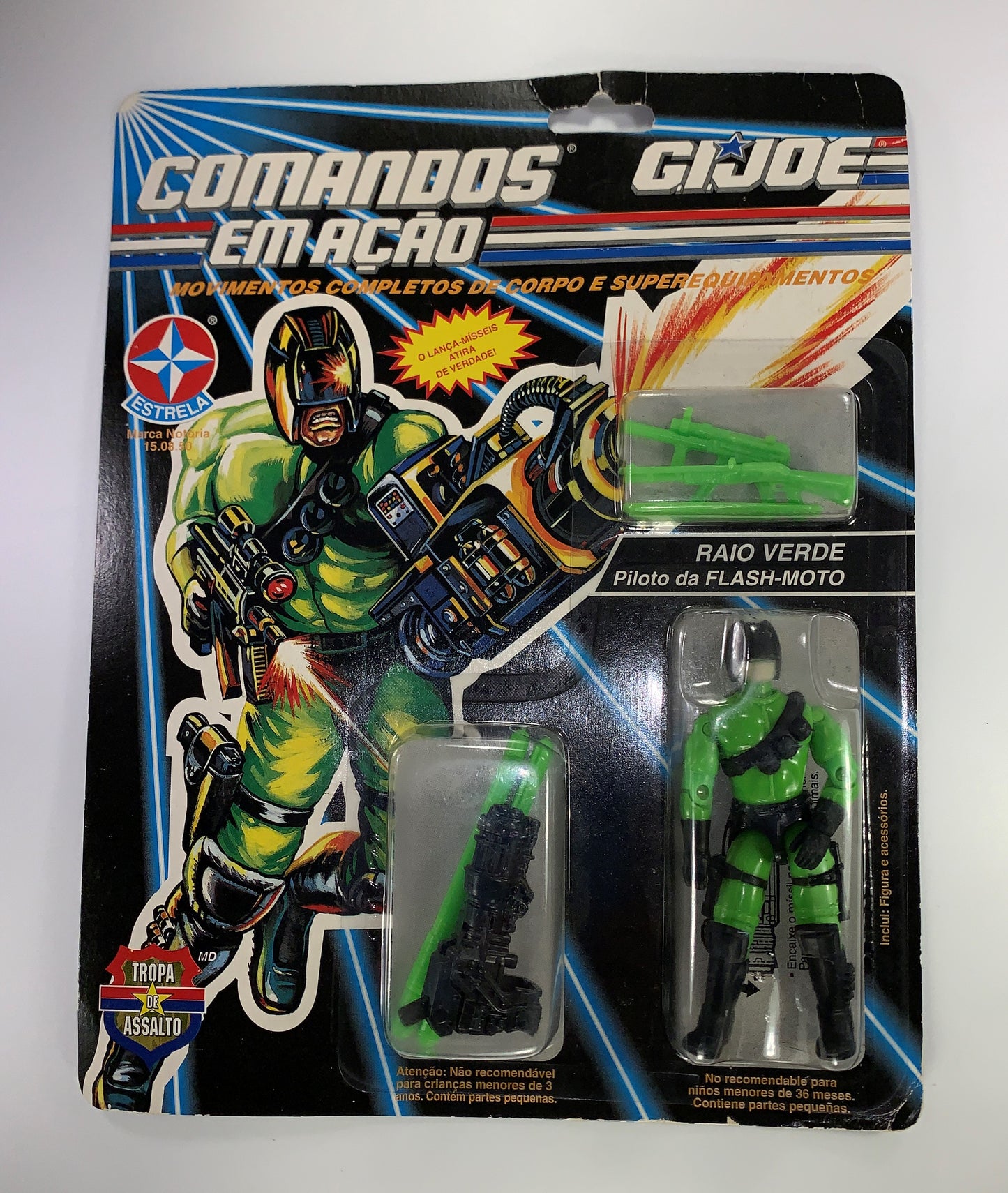 Raio Verde GI Joe Brazil HEAT Viper MOC Sealed Comandos Em Acao Estrela Cobra