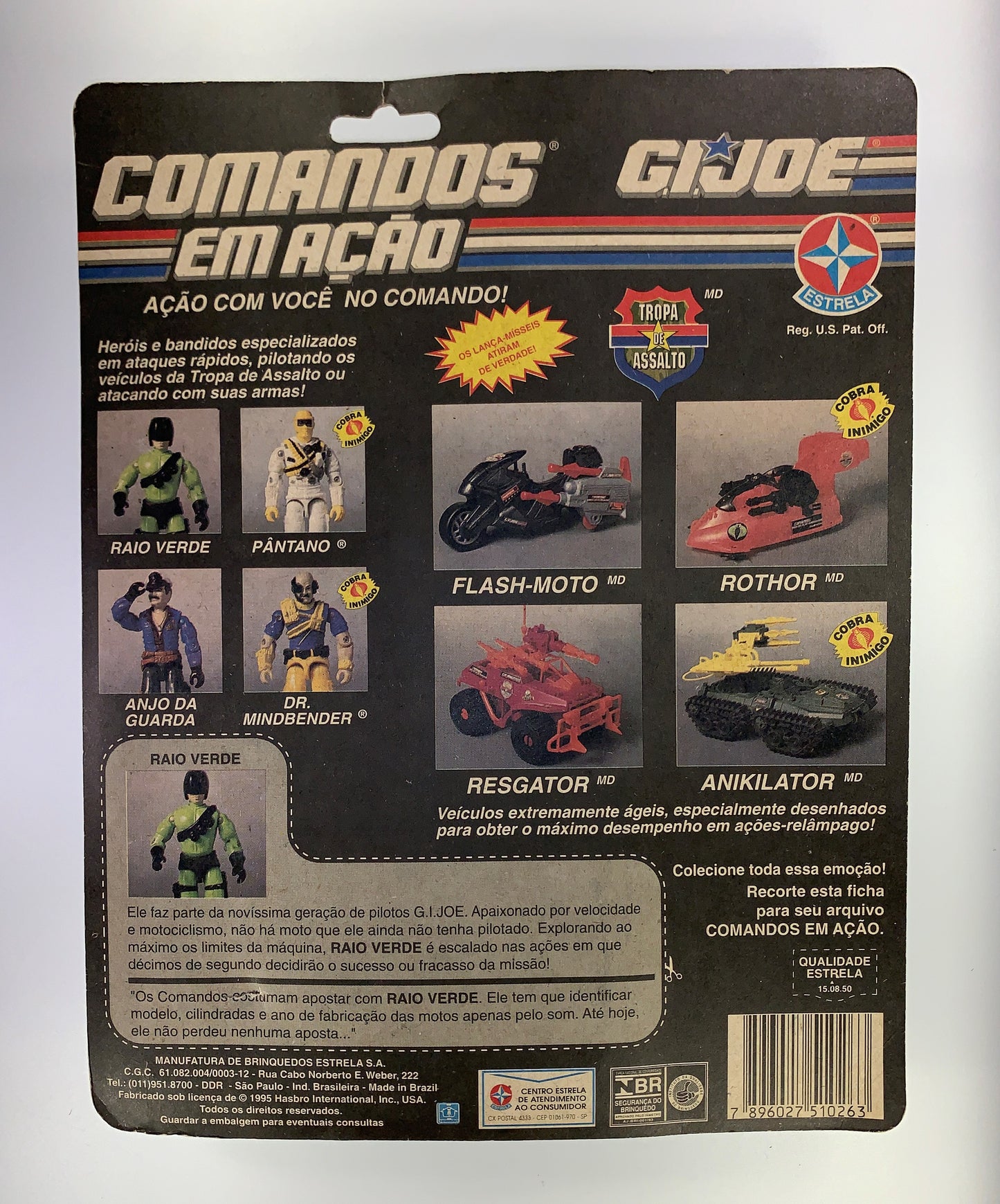 Raio Verde GI Joe Brazil HEAT Viper MOC Sealed Comandos Em Acao Estrela Cobra