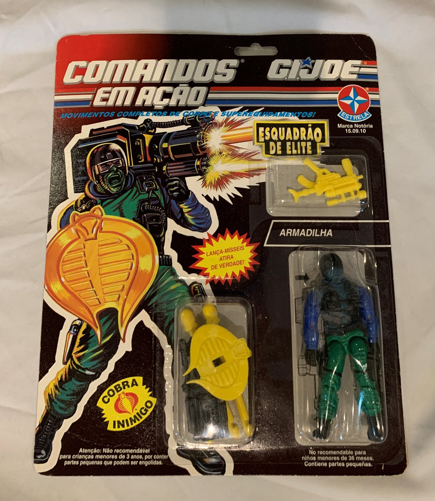 Armadilha GI Joe Brazil Bech Head as a Cobra MOC Sealed Comandos Em Acao Estrela