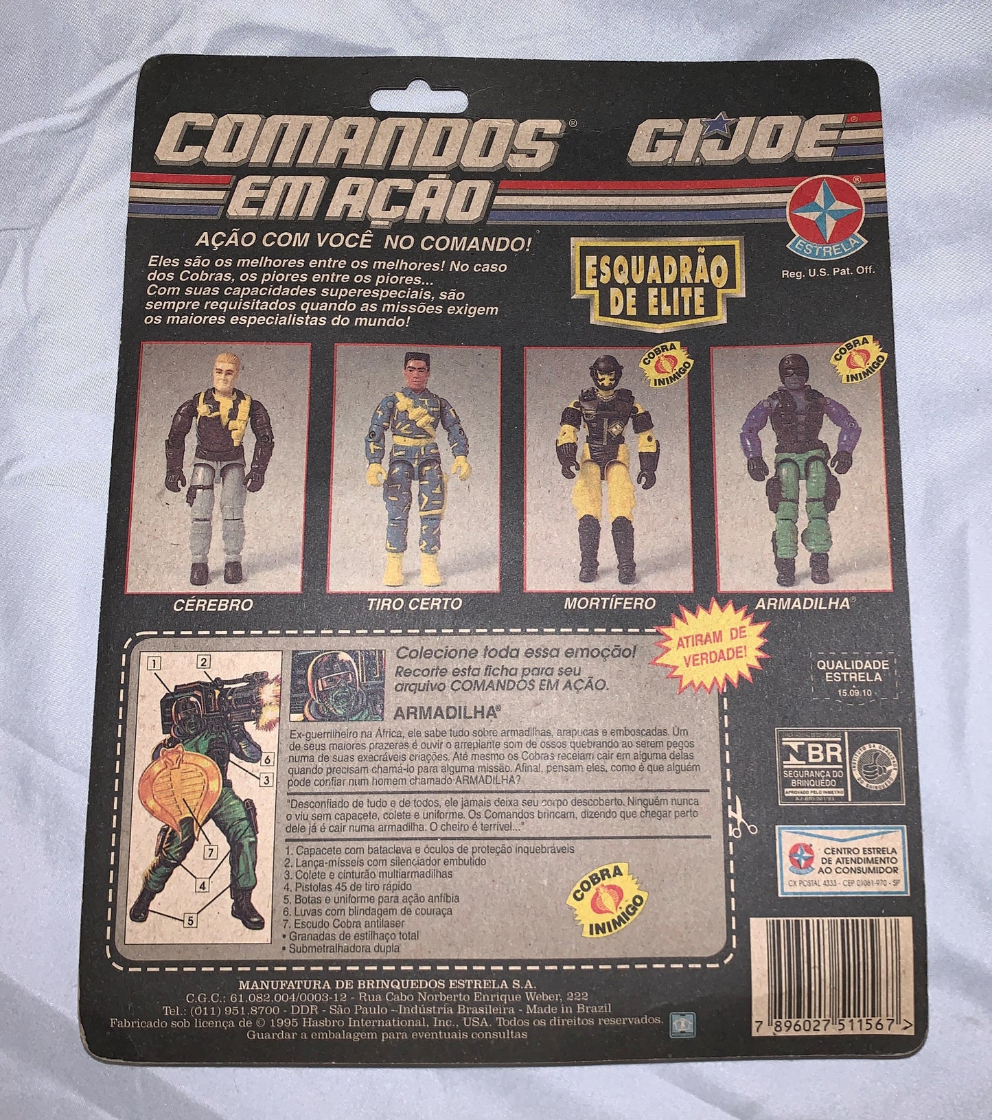 Armadilha GI Joe Brazil Bech Head as a Cobra MOC Sealed Comandos Em Acao Estrela