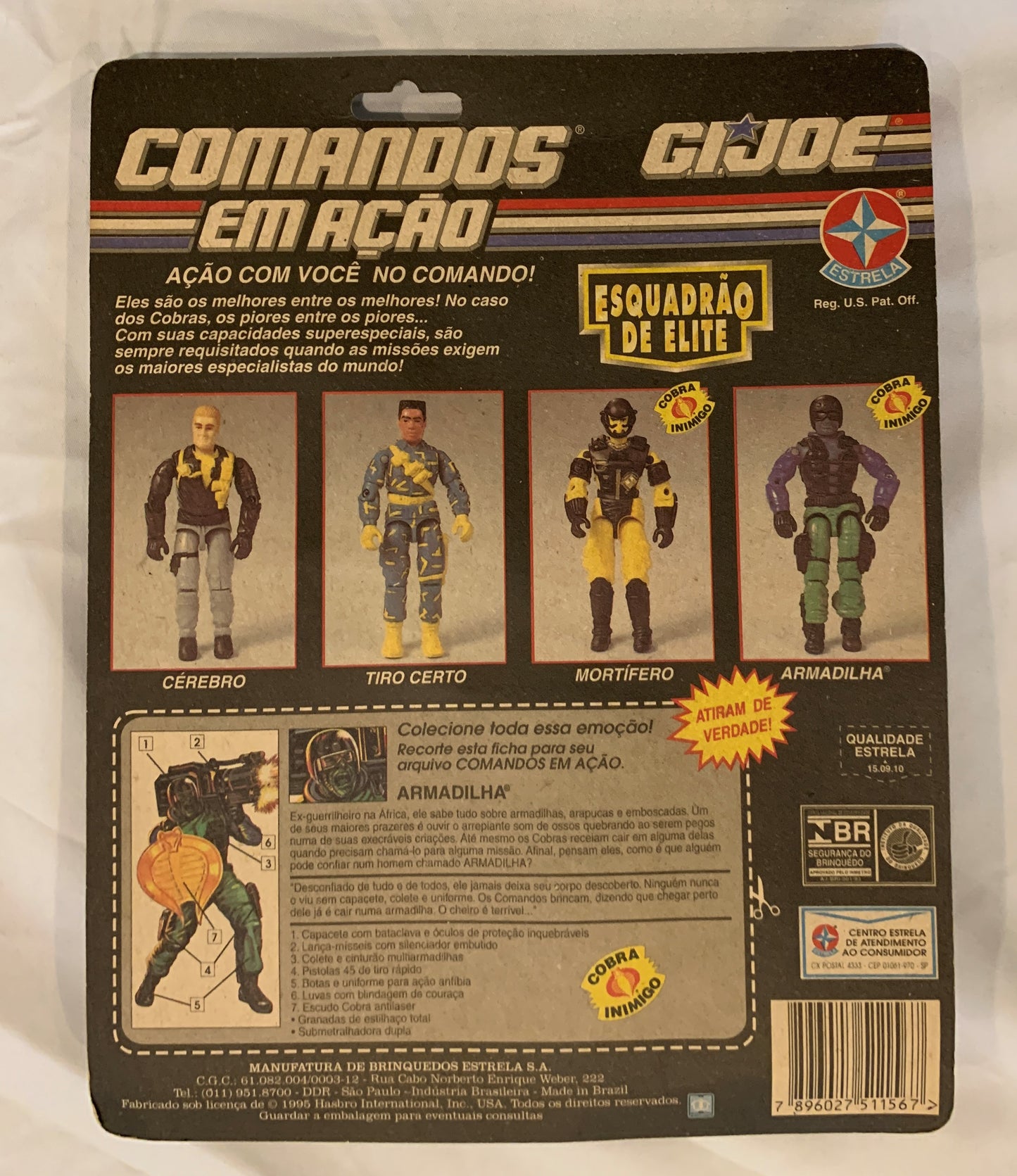 Armadilha GI Joe Brazil Bech Head as a Cobra MOC Sealed Comandos Em Acao Estrela
