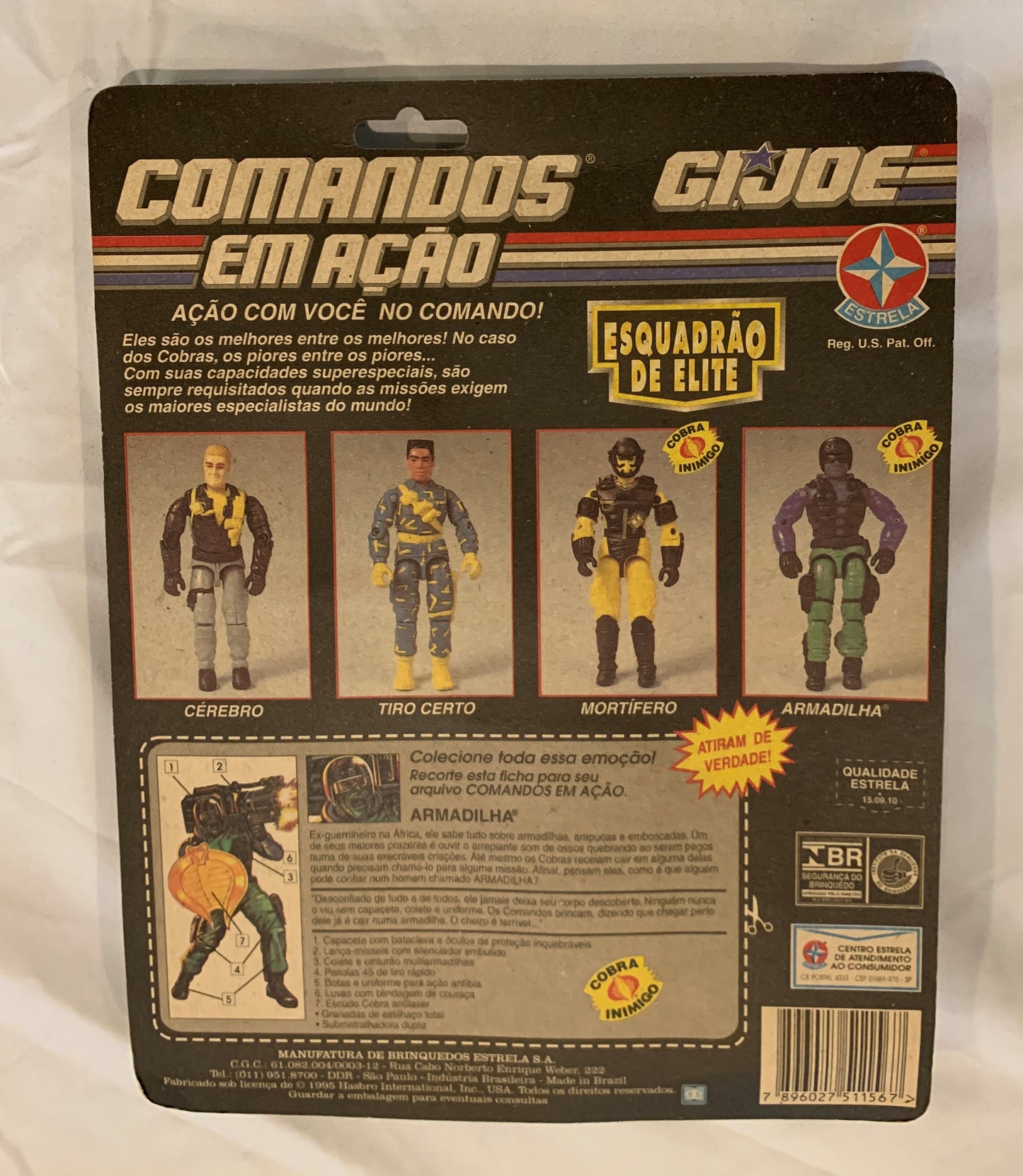Armadilha GI Joe Brazil Bech Head as a Cobra MOC Sealed Comandos Em Acao Estrela