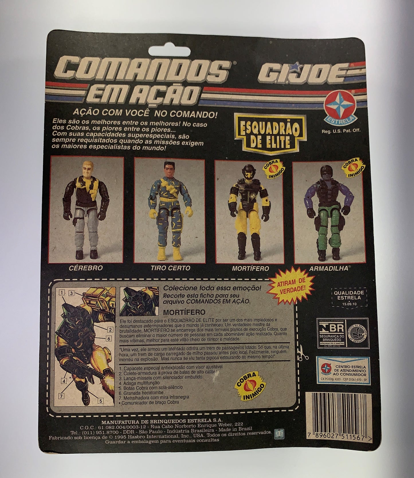 Mortifero GI Joe Brazil Alley Viper MOC Sealed Comandos Em Acao Estrela Cobra