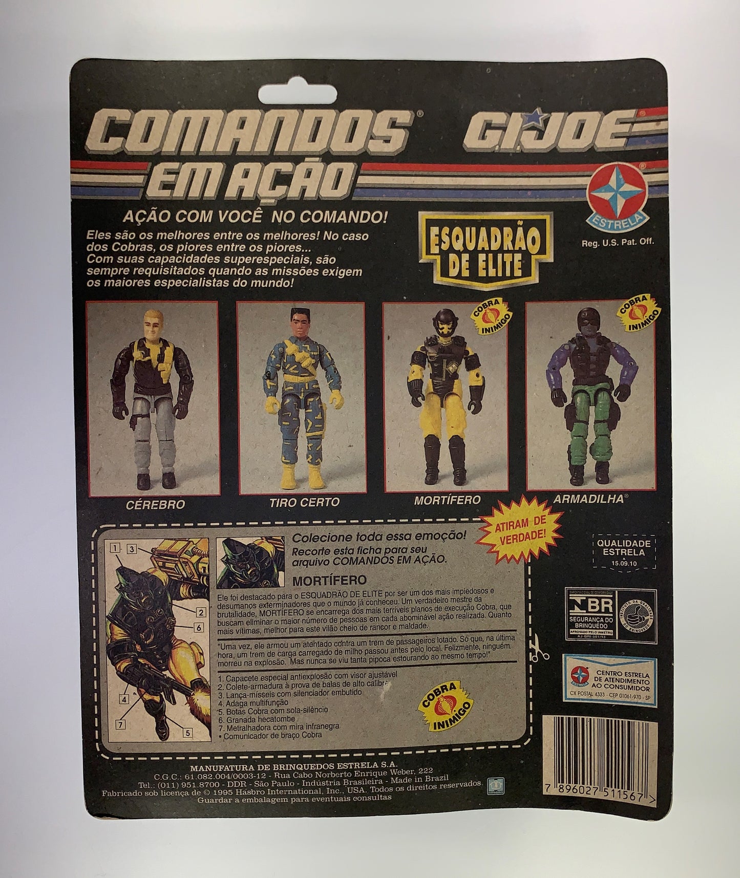 Mortifero GI Joe Brazil Alley Viper MOC Sealed Comandos Em Acao Estrela Cobra