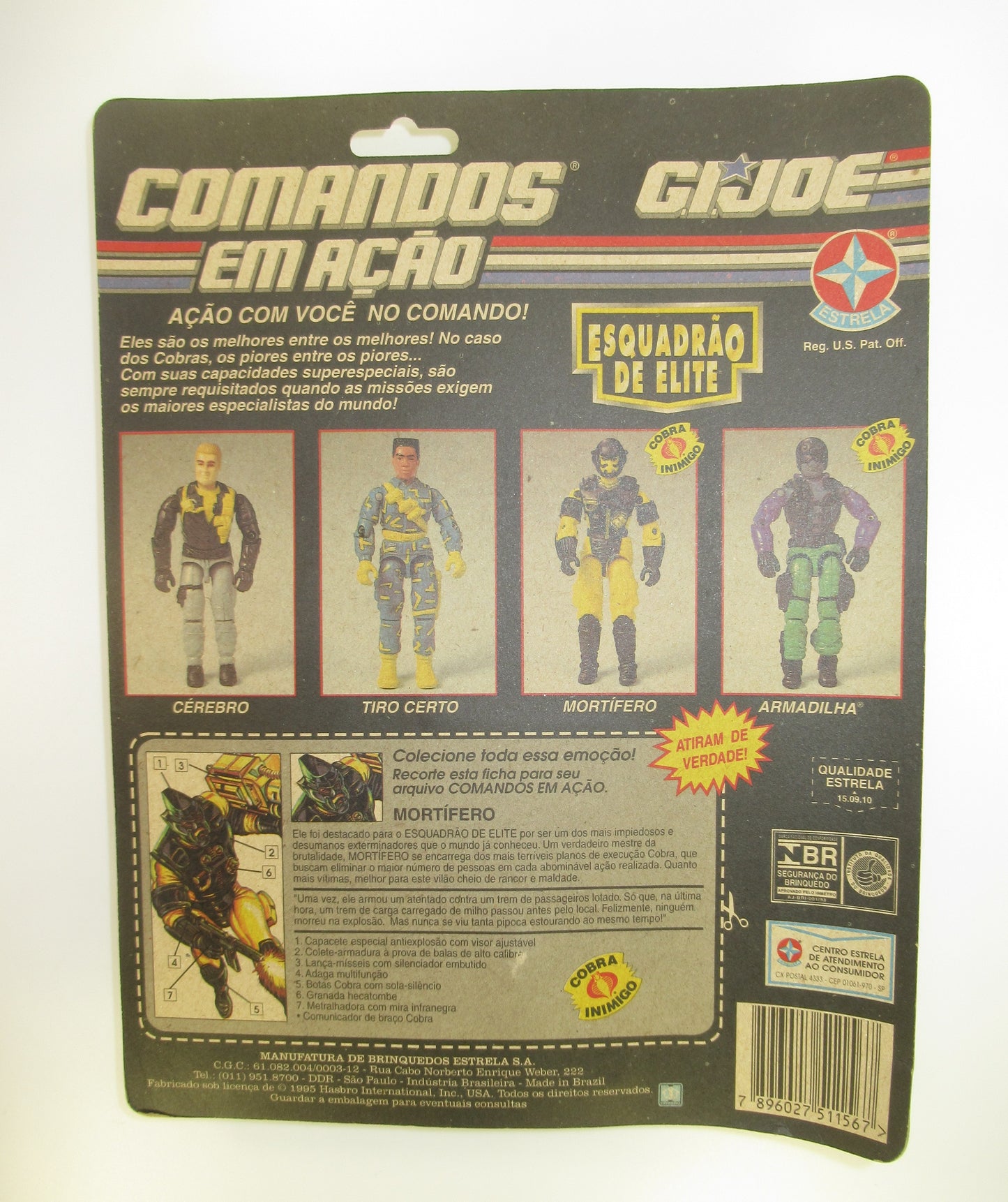 Mortifero GI Joe Brazil Alley Viper MOC Sealed Comandos Em Acao Estrela Cobra