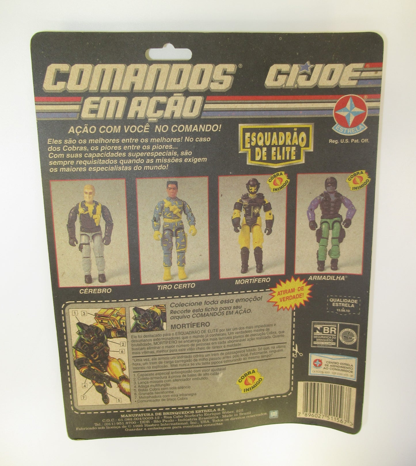 Mortifero GI Joe Brazil Alley Viper MOC Sealed Comandos Em Acao Estrela Cobra