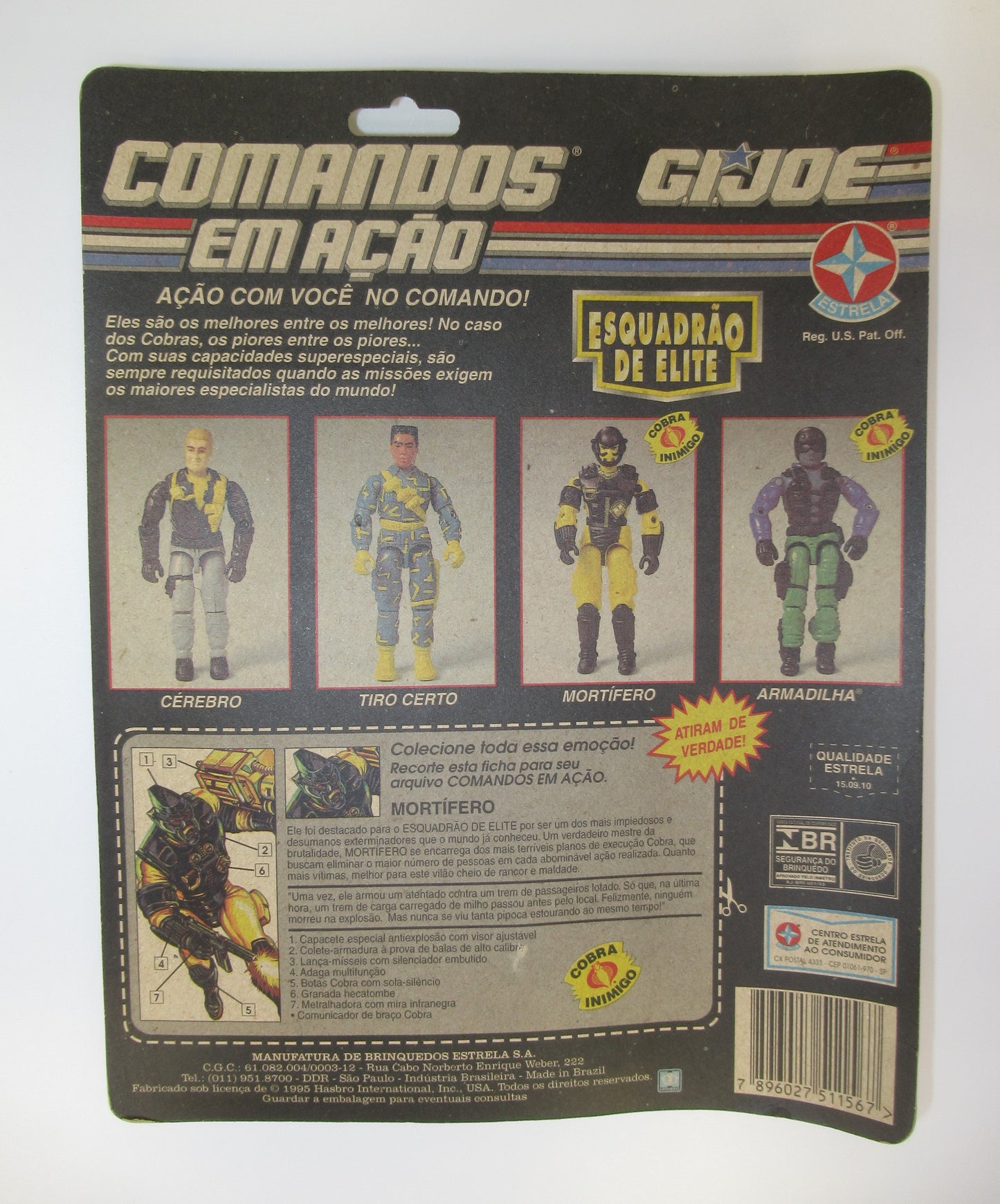 Mortifero GI Joe Brazil Alley Viper MOC Sealed Comandos Em Acao Estrela Cobra