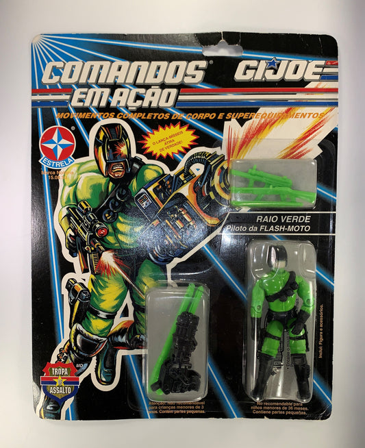 Raio Verde GI Joe Brazil HEAT Viper MOC Sealed Comandos Em Acao Estrela Cobra