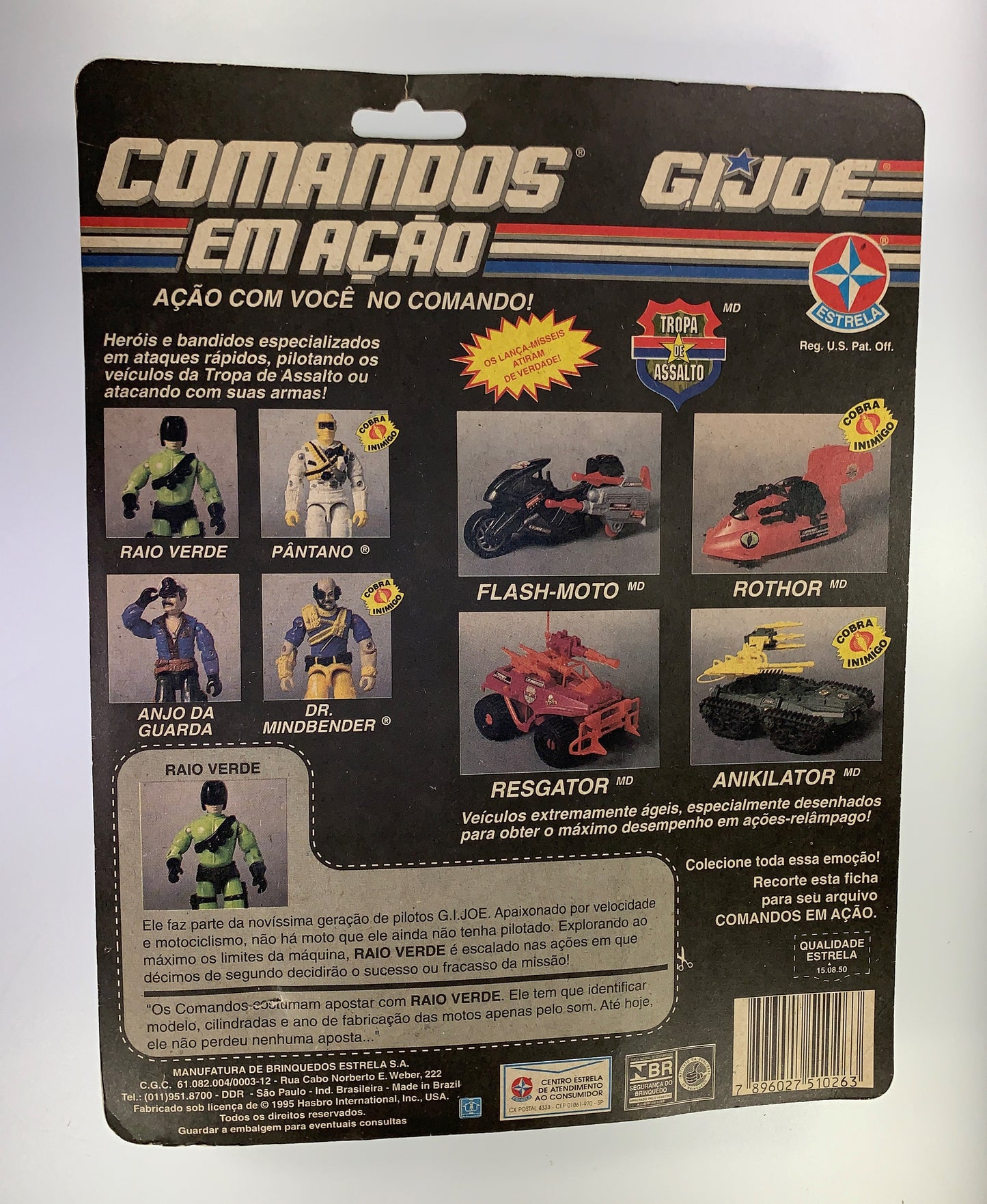 Raio Verde GI Joe Brazil HEAT Viper MOC Sealed Comandos Em Acao Estrela Cobra