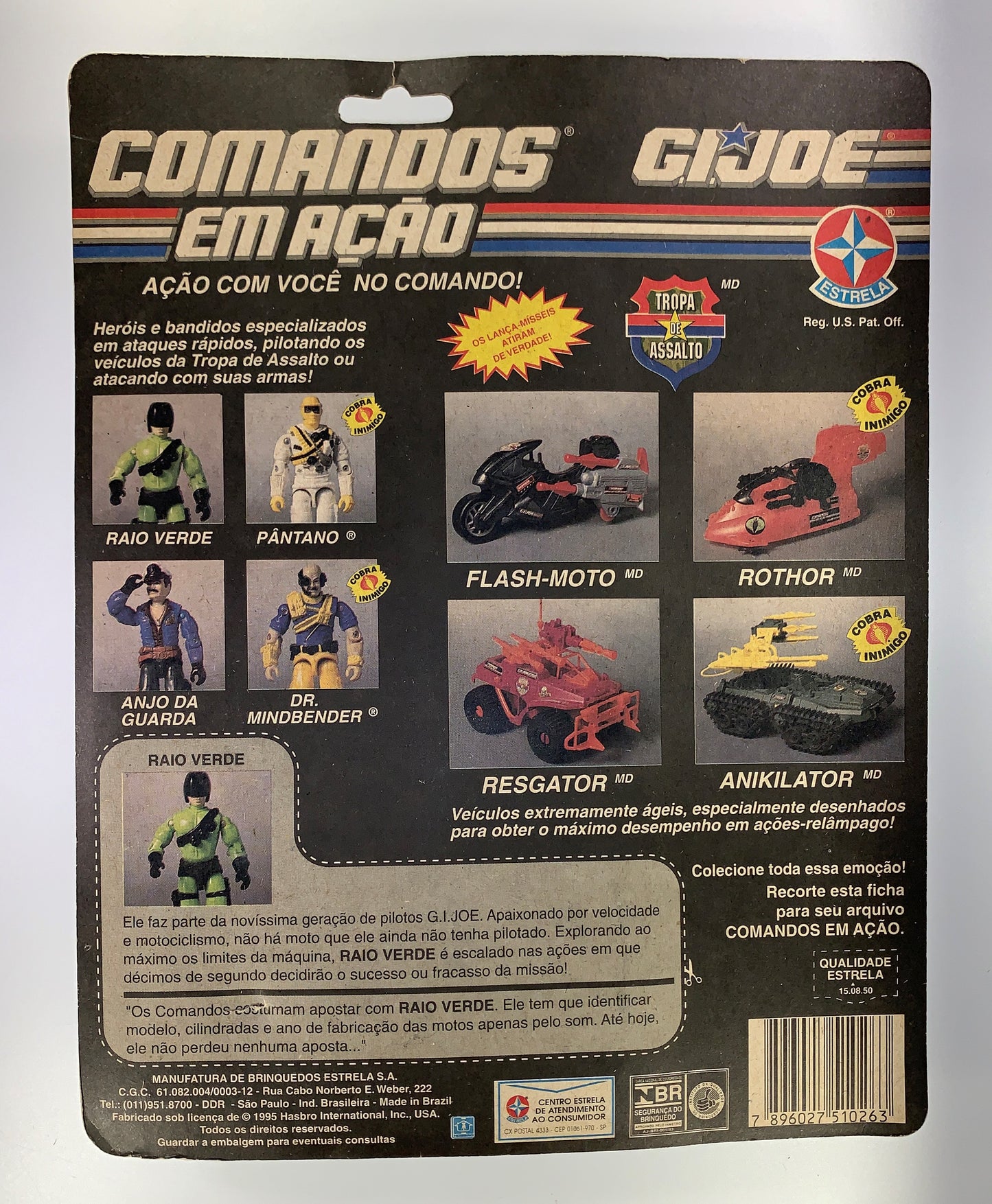 Raio Verde GI Joe Brazil HEAT Viper MOC Sealed Comandos Em Acao Estrela Cobra