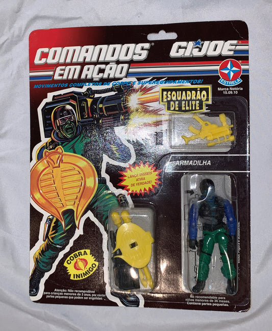 Armadilha GI Joe Brazil Bech Head as a Cobra MOC Sealed Comandos Em Acao Estrela