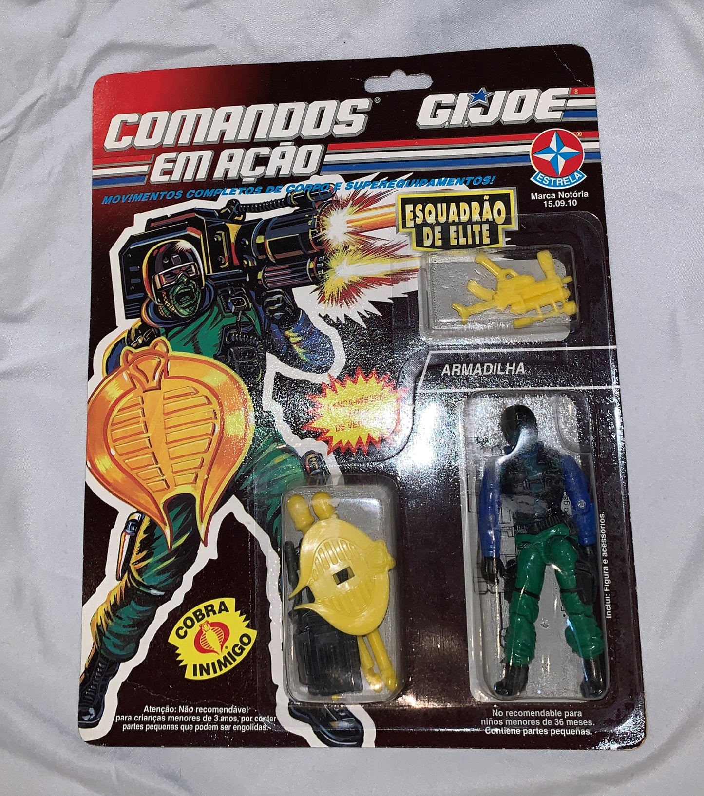 Armadilha GI Joe Brazil Bech Head as a Cobra MOC Sealed Comandos Em Acao Estrela