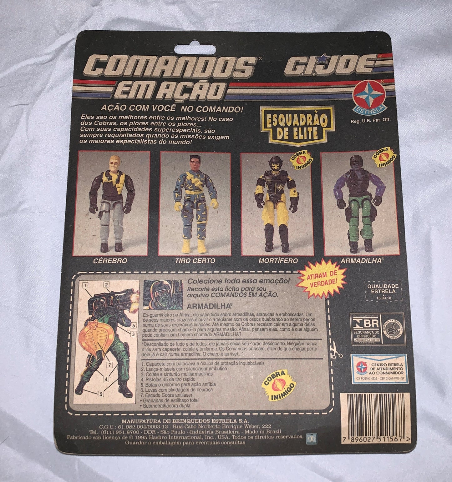 Armadilha GI Joe Brazil Bech Head as a Cobra MOC Sealed Comandos Em Acao Estrela