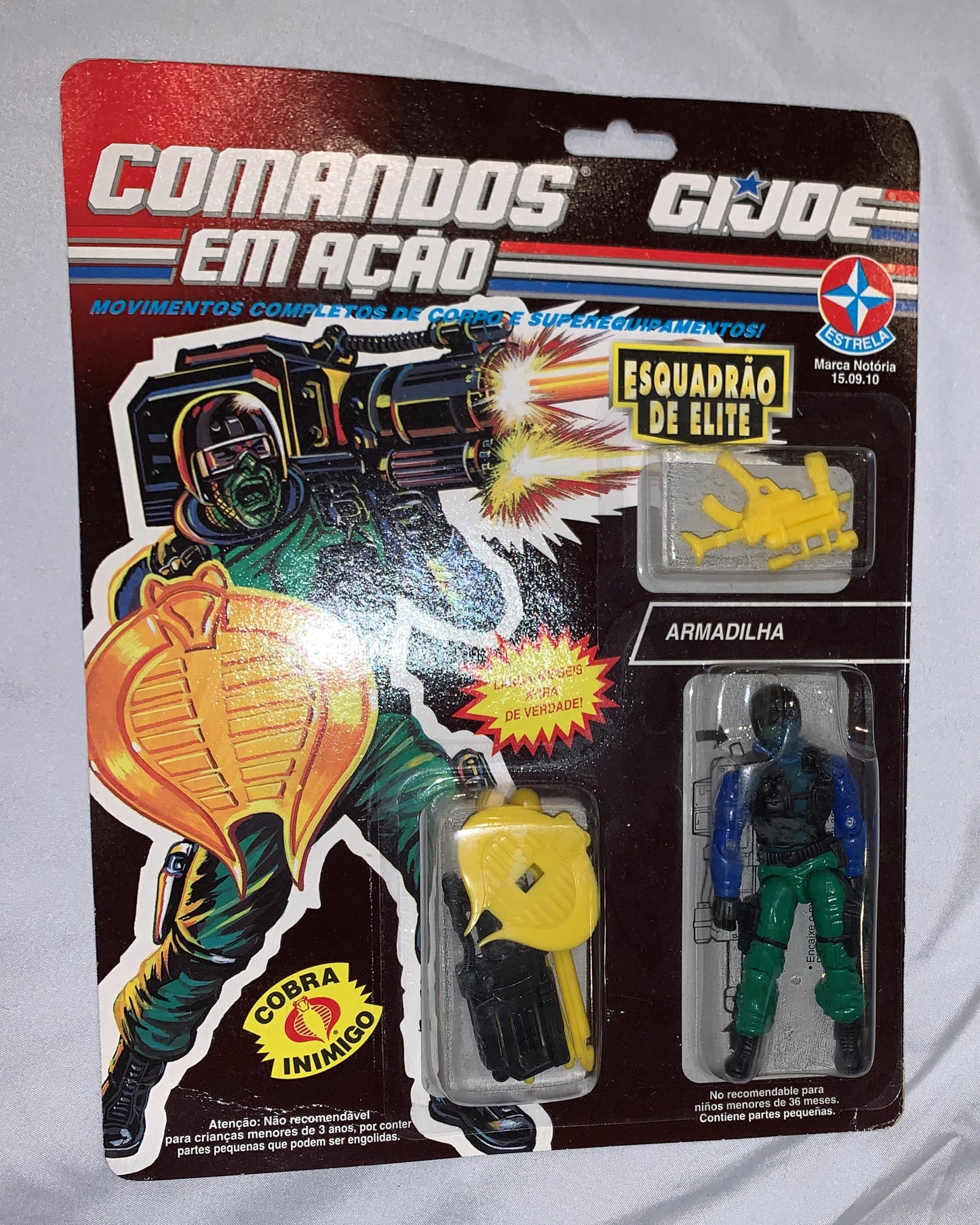 Armadilha GI Joe Brazil Bech Head as a Cobra MOC Sealed Comandos Em Acao Estrela