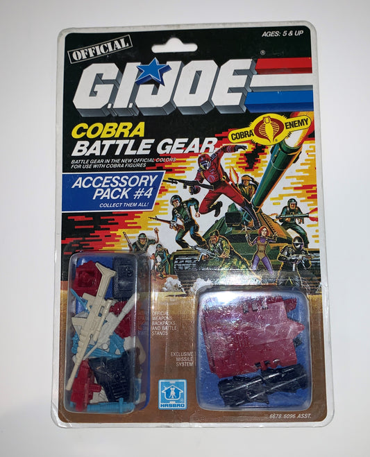 GI Joe Cobra Battle Gear Accessory Pack #4 MOC Sealed Hasbro 1986 Crimson Guard