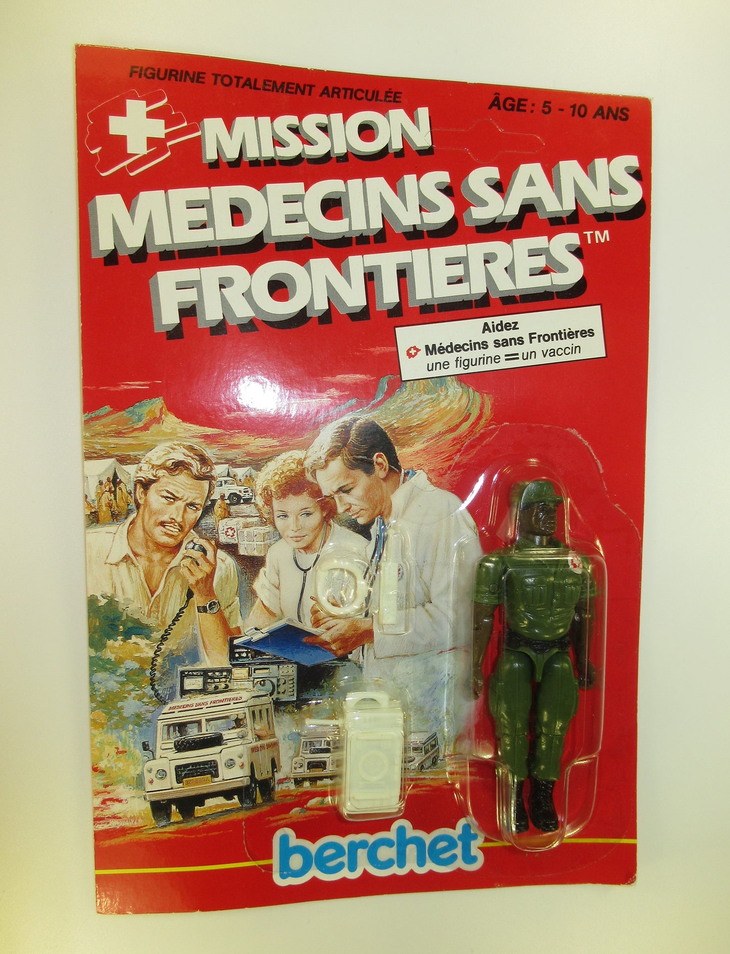 Antoine 3.75" Mission Medecins Sans Frontieres Figure Berchet 1989 MOC Sealed GI Joe Style