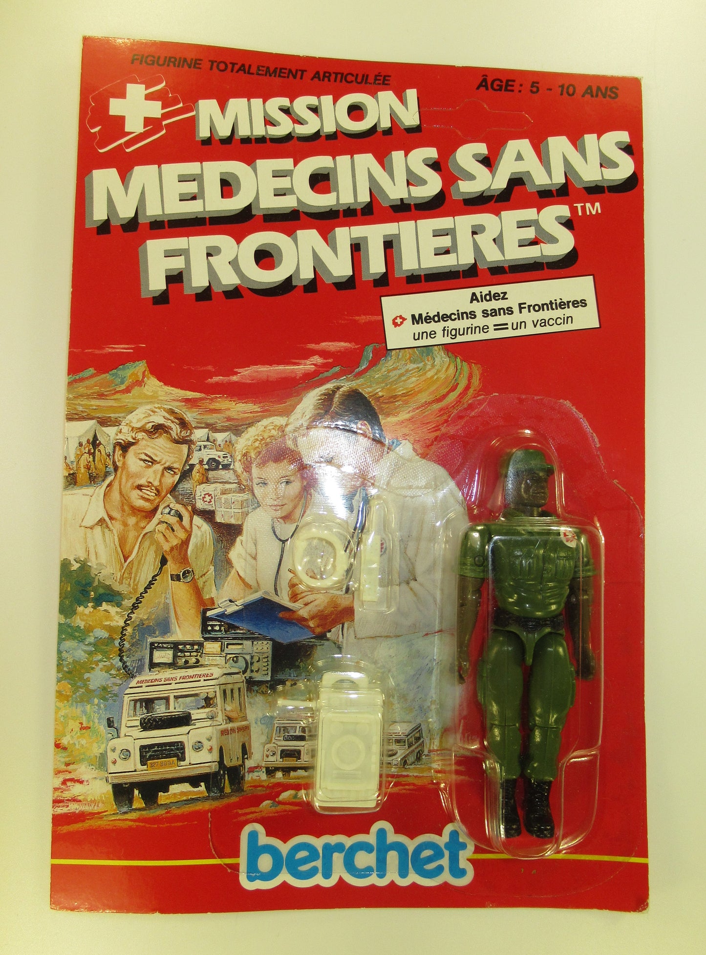 Antoine 3.75" Mission Medecins Sans Frontieres Figure Berchet 1989 MOC Sealed GI Joe Style