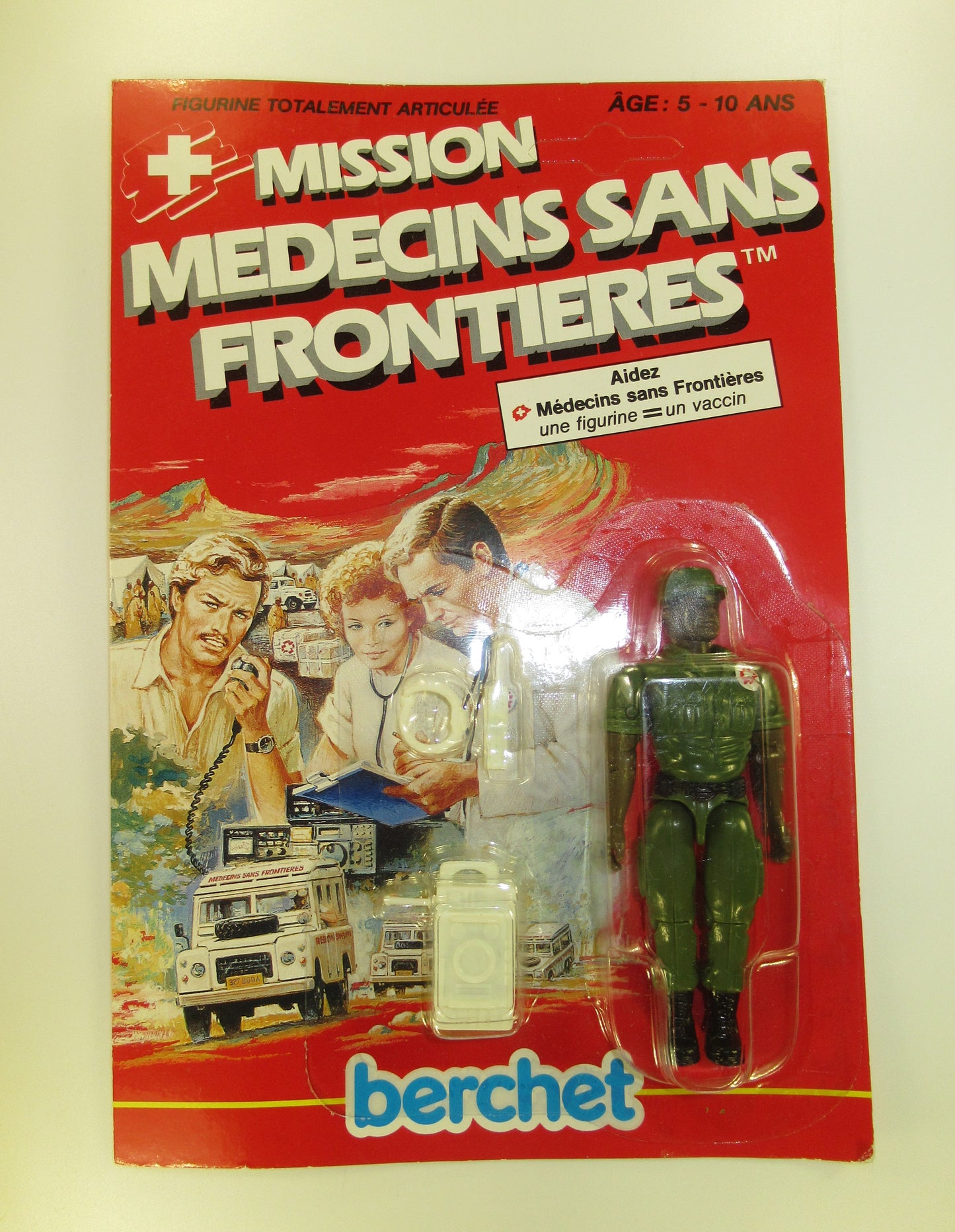 Antoine 3.75" Mission Medecins Sans Frontieres Figure Berchet 1989 MOC Sealed GI Joe Style