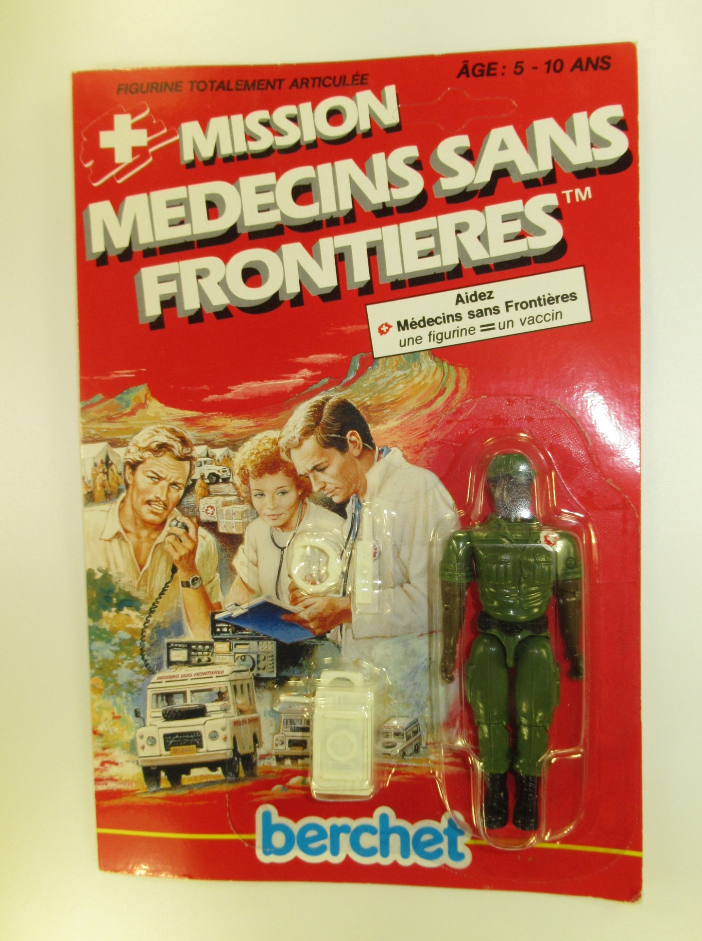 Antoine 3.75" Mission Medecins Sans Frontieres Figure Berchet 1989 MOC Sealed GI Joe Style