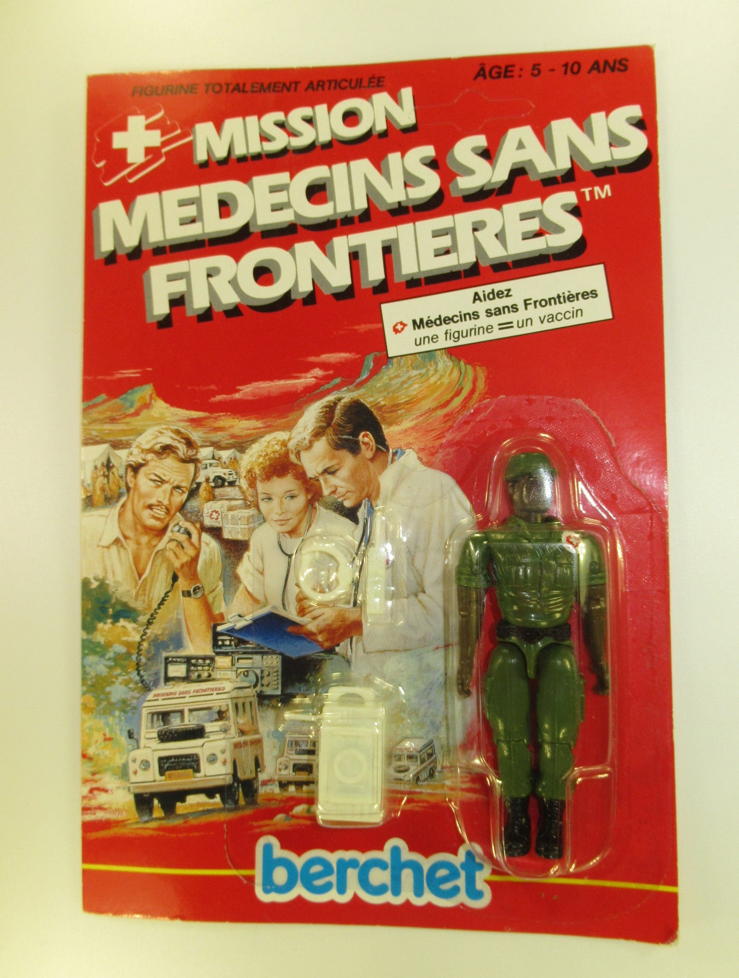 Antoine 3.75" Mission Medecins Sans Frontieres Figure Berchet 1989 MOC Sealed GI Joe Style