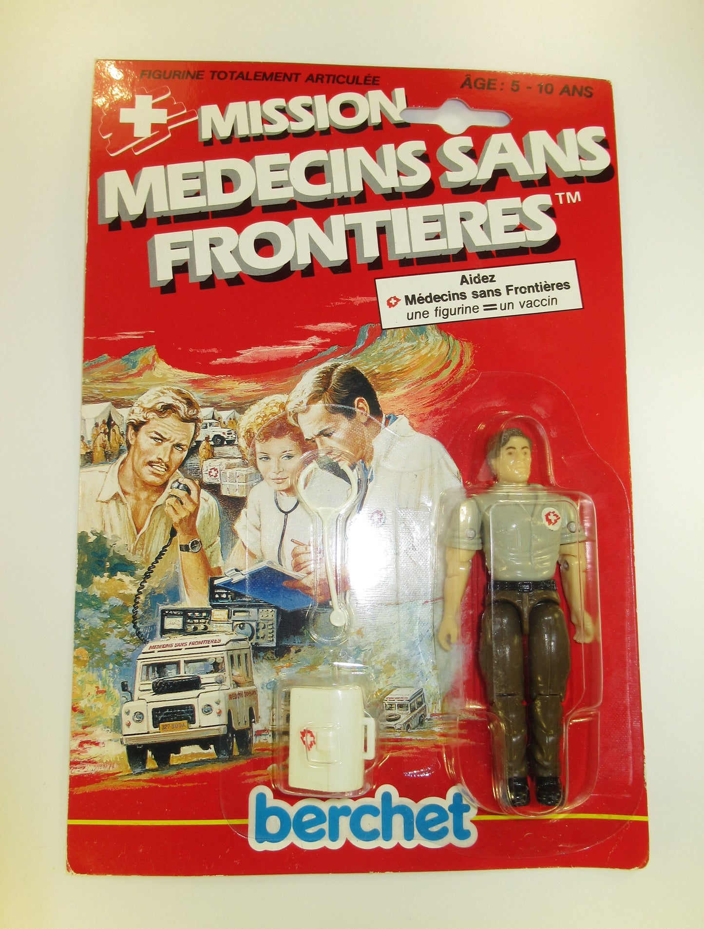 Marc 3.75" Mission Medecins Sans Frontieres Figure Berchet 1989 MOC Medic Sealed GI Joe Style