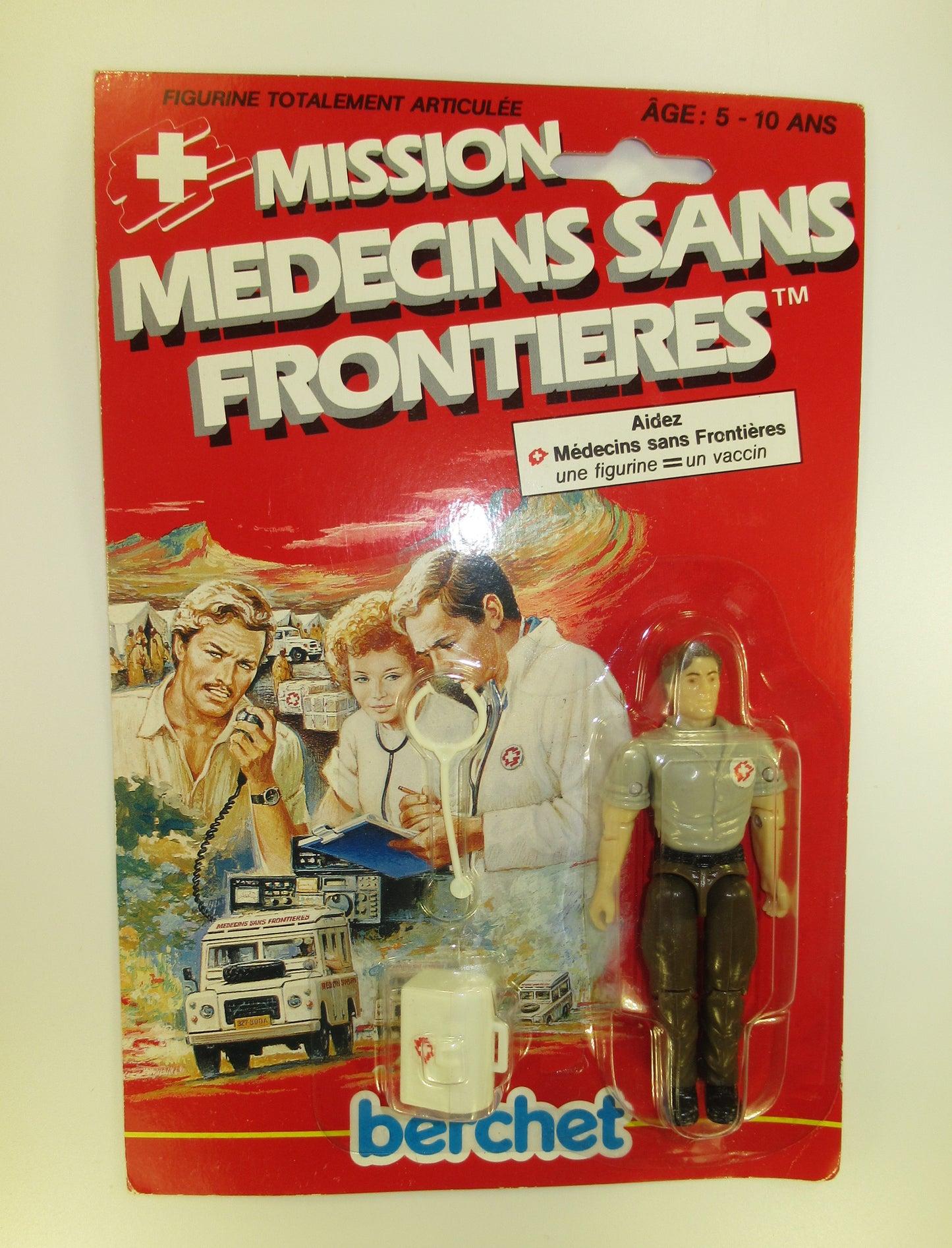 Marc 3.75" Mission Medecins Sans Frontieres Figure Berchet 1989 MOC Medic Sealed GI Joe Style