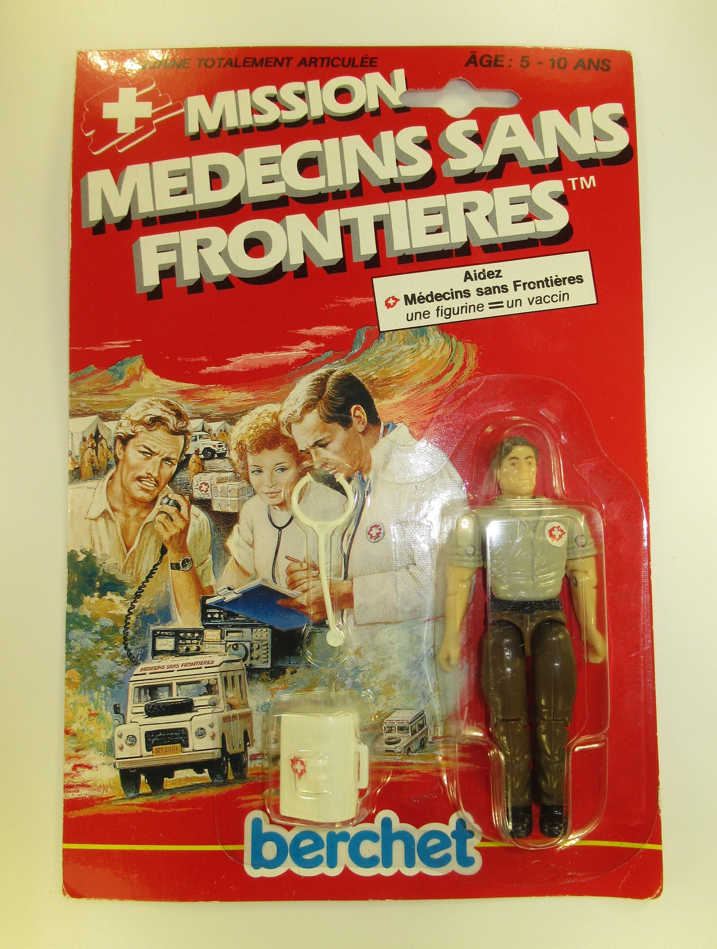 Marc 3.75" Mission Medecins Sans Frontieres Figure Berchet 1989 MOC Medic Sealed GI Joe Style