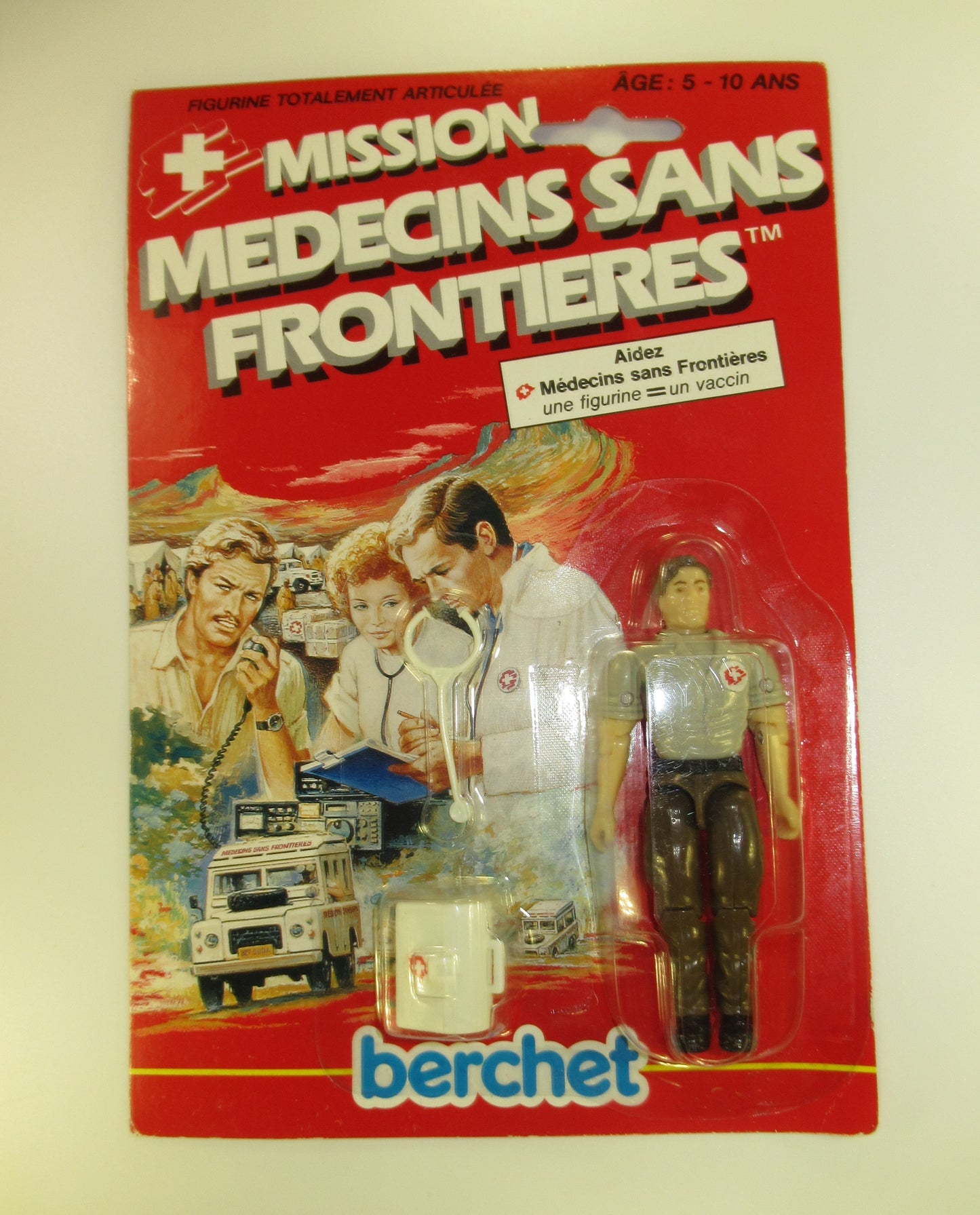 Marc 3.75" Mission Medecins Sans Frontieres Figure Berchet 1989 MOC Medic Sealed GI Joe Style