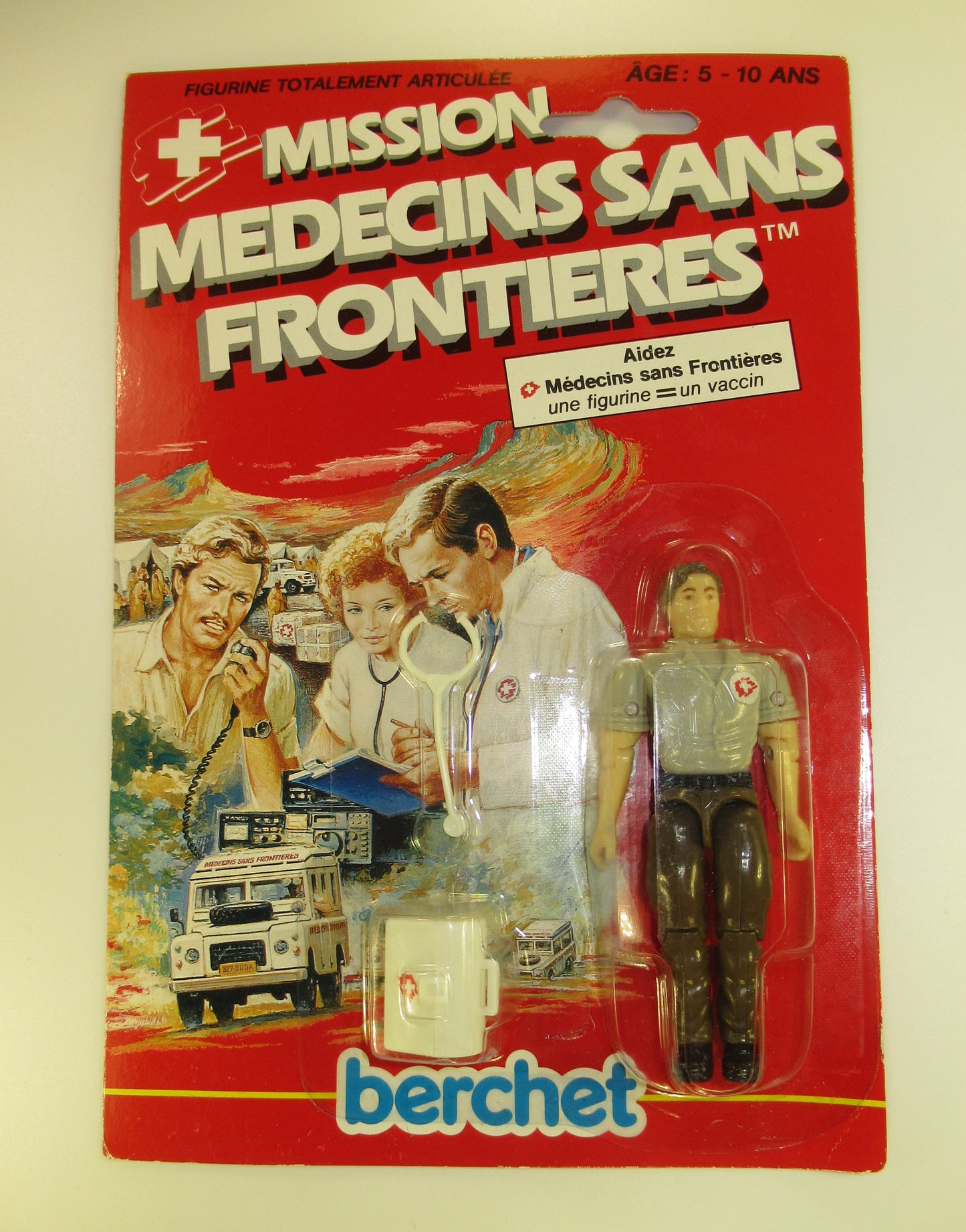 Marc 3.75" Mission Medecins Sans Frontieres Figure Berchet 1989 MOC Medic Sealed GI Joe Style