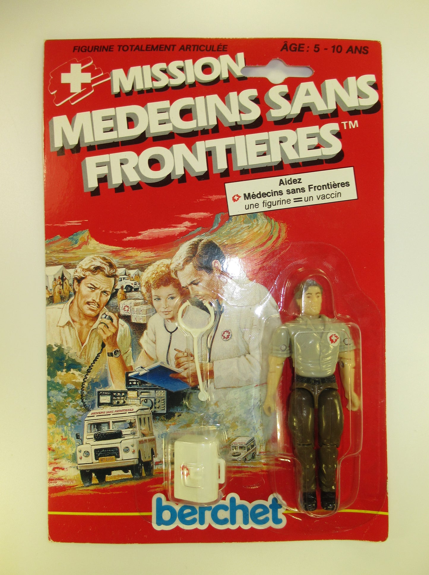 Marc 3.75" Mission Medecins Sans Frontieres Figure Berchet 1989 MOC Medic Sealed GI Joe Style