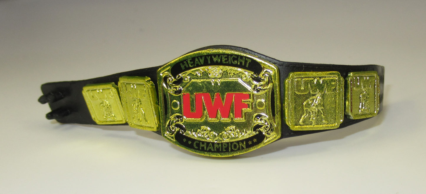 UWF Championship Title Belt for WWE Elite Legends Figures Universal Wrestling