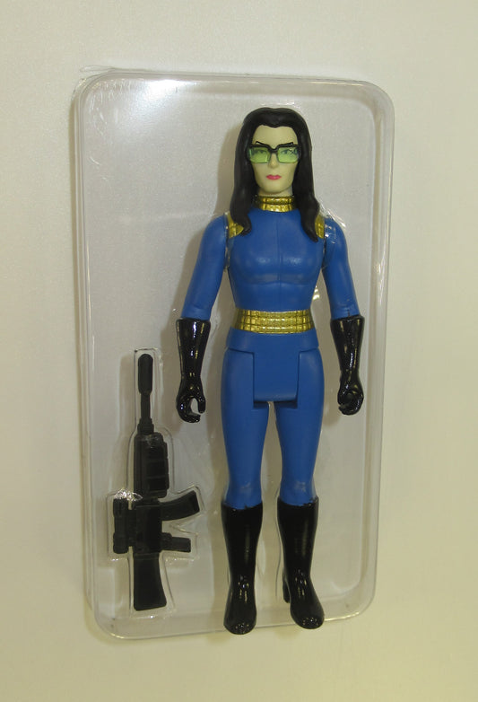 The Baroness in Blue Uniform 3.75" GI Joe ReAction Figure New Cobra Super7 2021