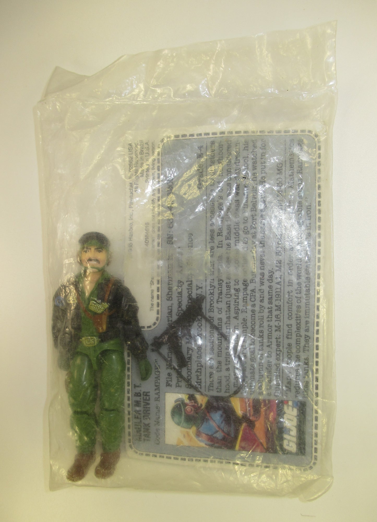 Rampage 1989 GI Joe Mail-In Figure MIB Rare! Sealed in Baggie Hasbro Heavy Metal