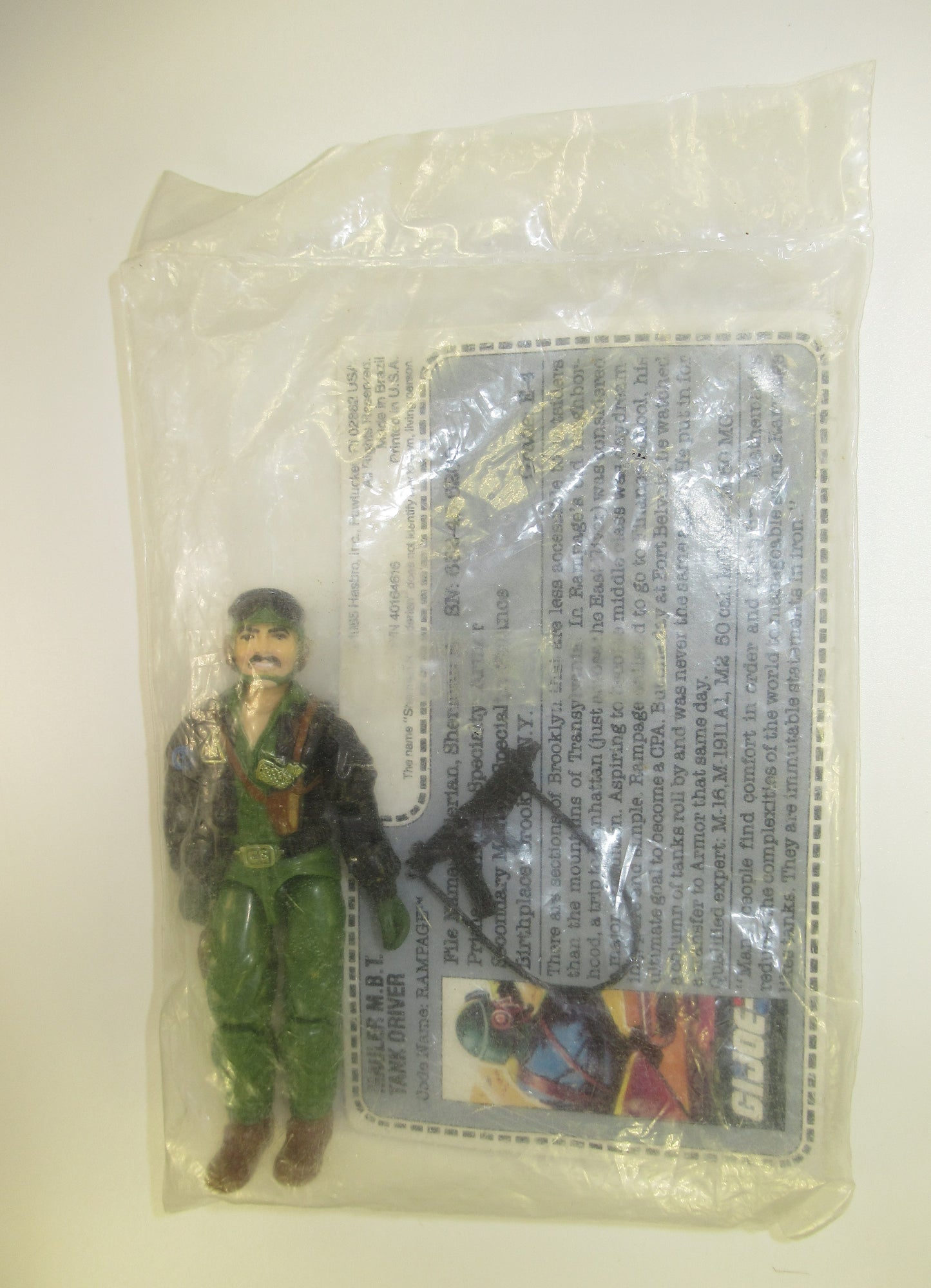 Rampage 1989 GI Joe Mail-In Figure MIB Rare! Sealed in Baggie Hasbro Heavy Metal