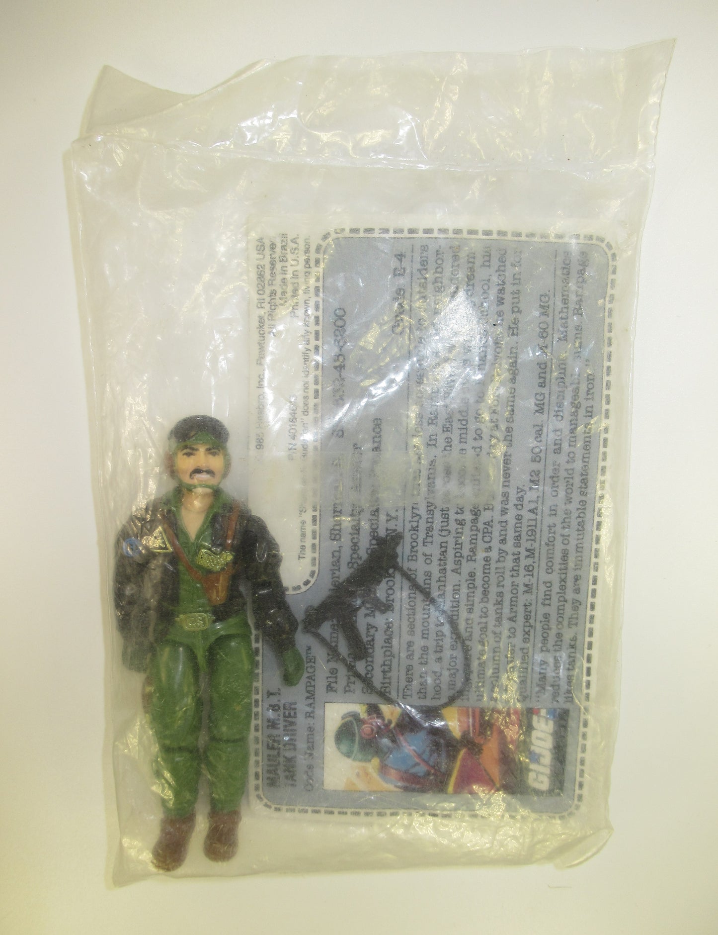 Rampage 1989 GI Joe Mail-In Figure MIB Rare! Sealed in Baggie Hasbro Heavy Metal