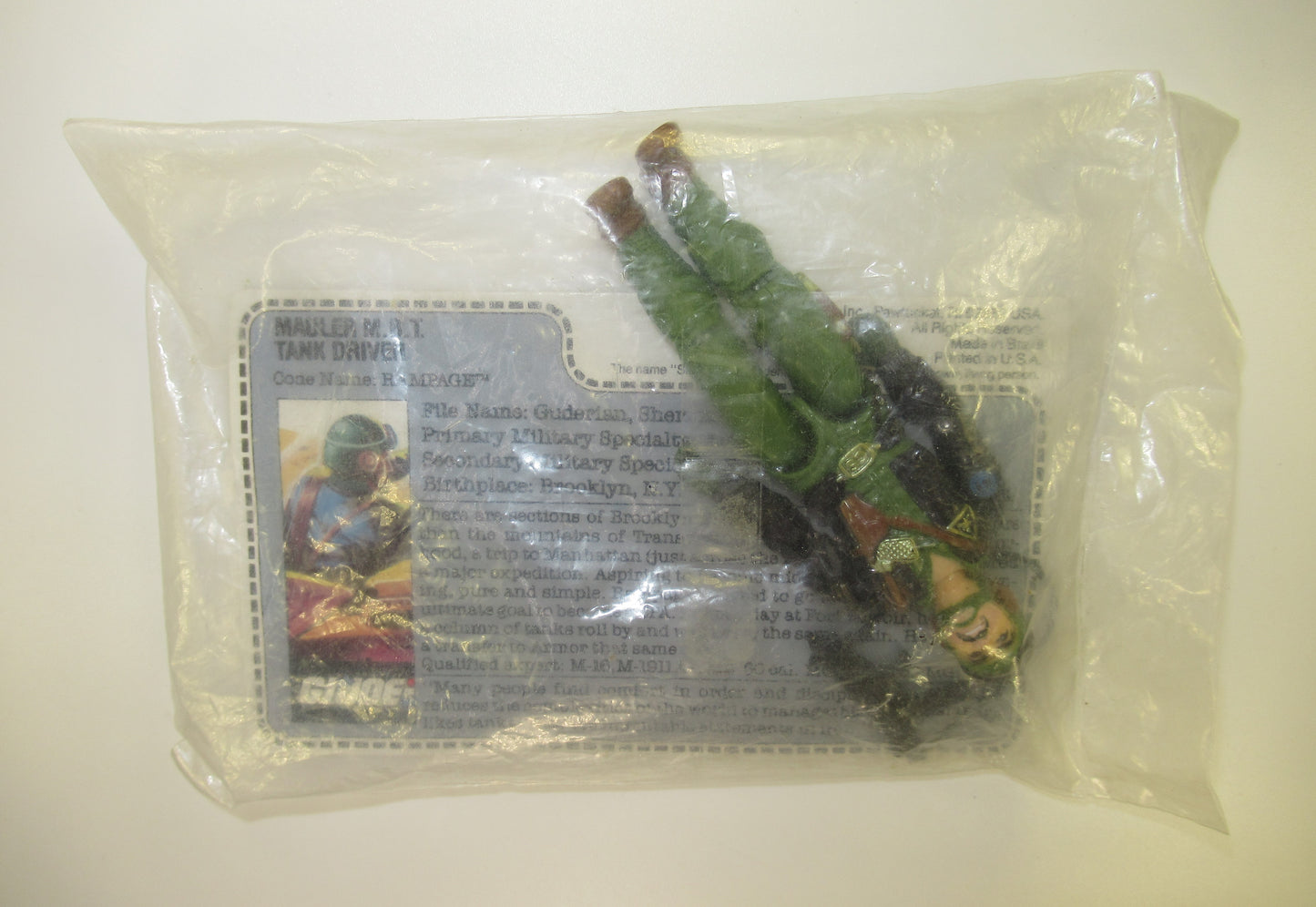 Rampage 1989 GI Joe Mail-In Figure MIB Rare! Sealed in Baggie Hasbro Heavy Metal