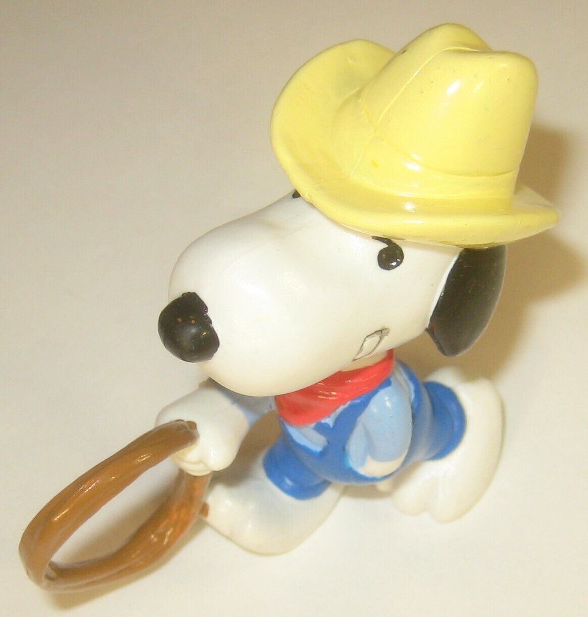 Cowboy Snoopy 2.5" Peanuts PVC Figure Hat Rodeo 1966 Date - Applause? 1990s?