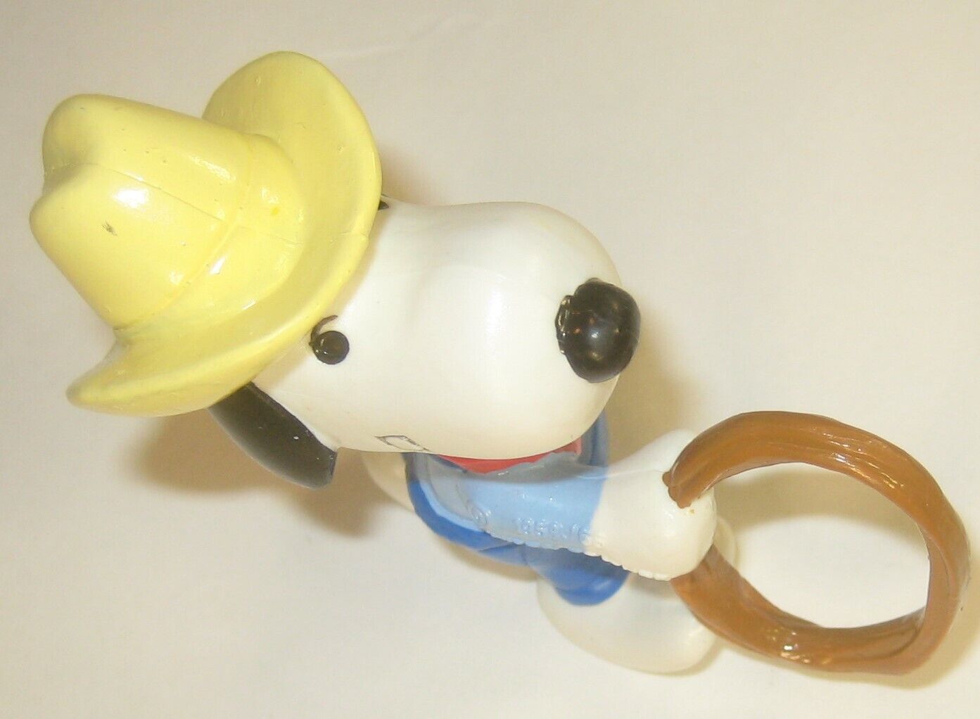 Cowboy Snoopy 2.5" Peanuts PVC Figure Hat Rodeo 1966 Date - Applause? 1990s?