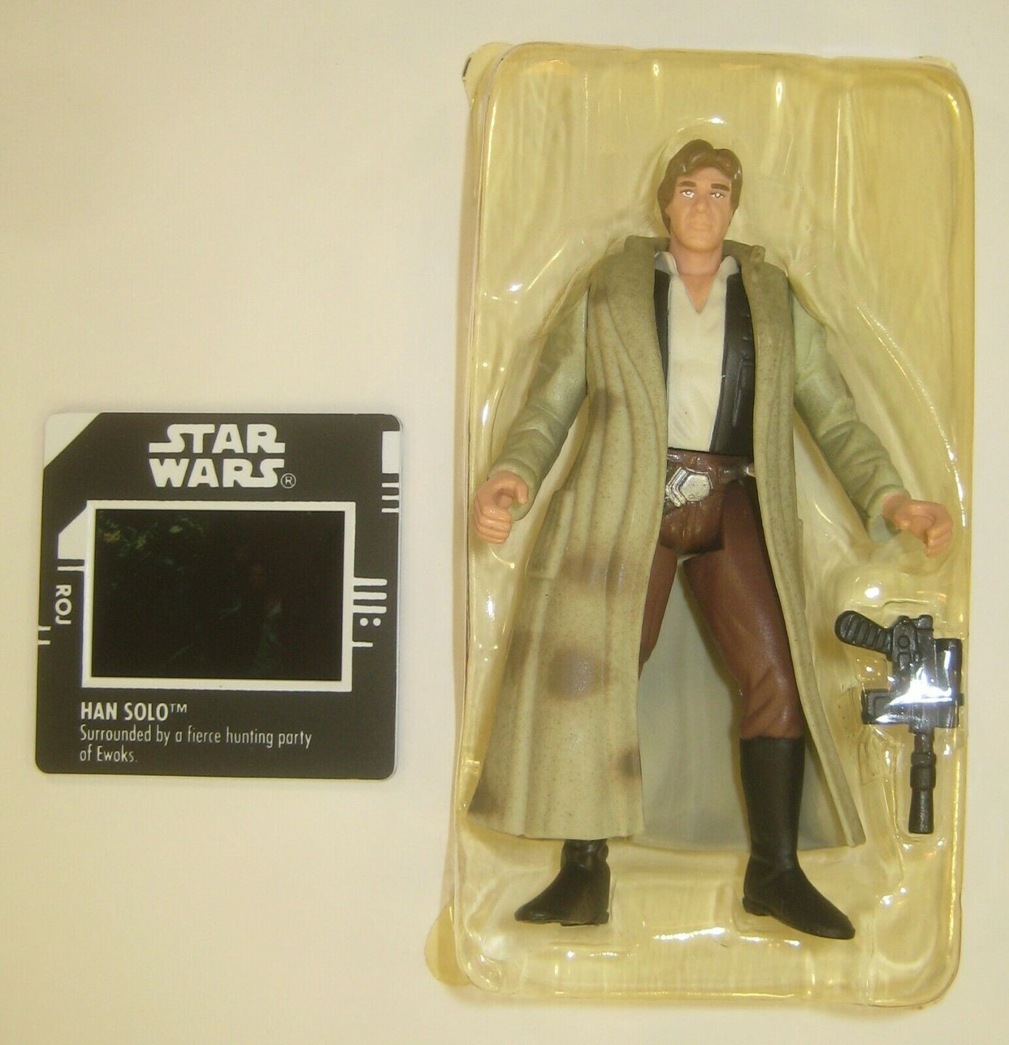 Han Solo Endor Trench Coat 3.75" Star Wars Figure NEW 1998 Hasbro Freeze Frame