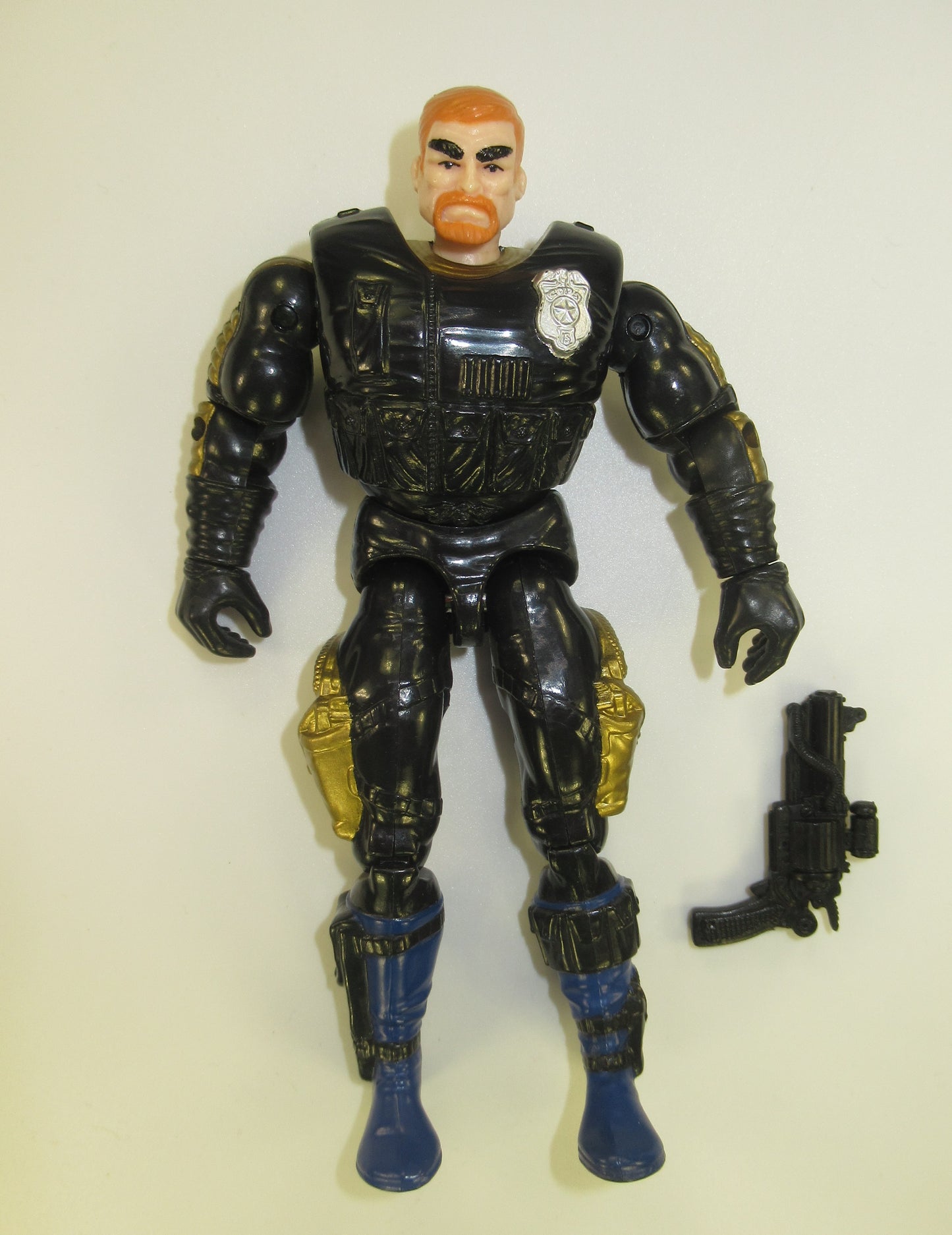 Heavyweight 1989 COPS and Crooks 6" Figure with Gun NICE! Hasbro ATAC Driver