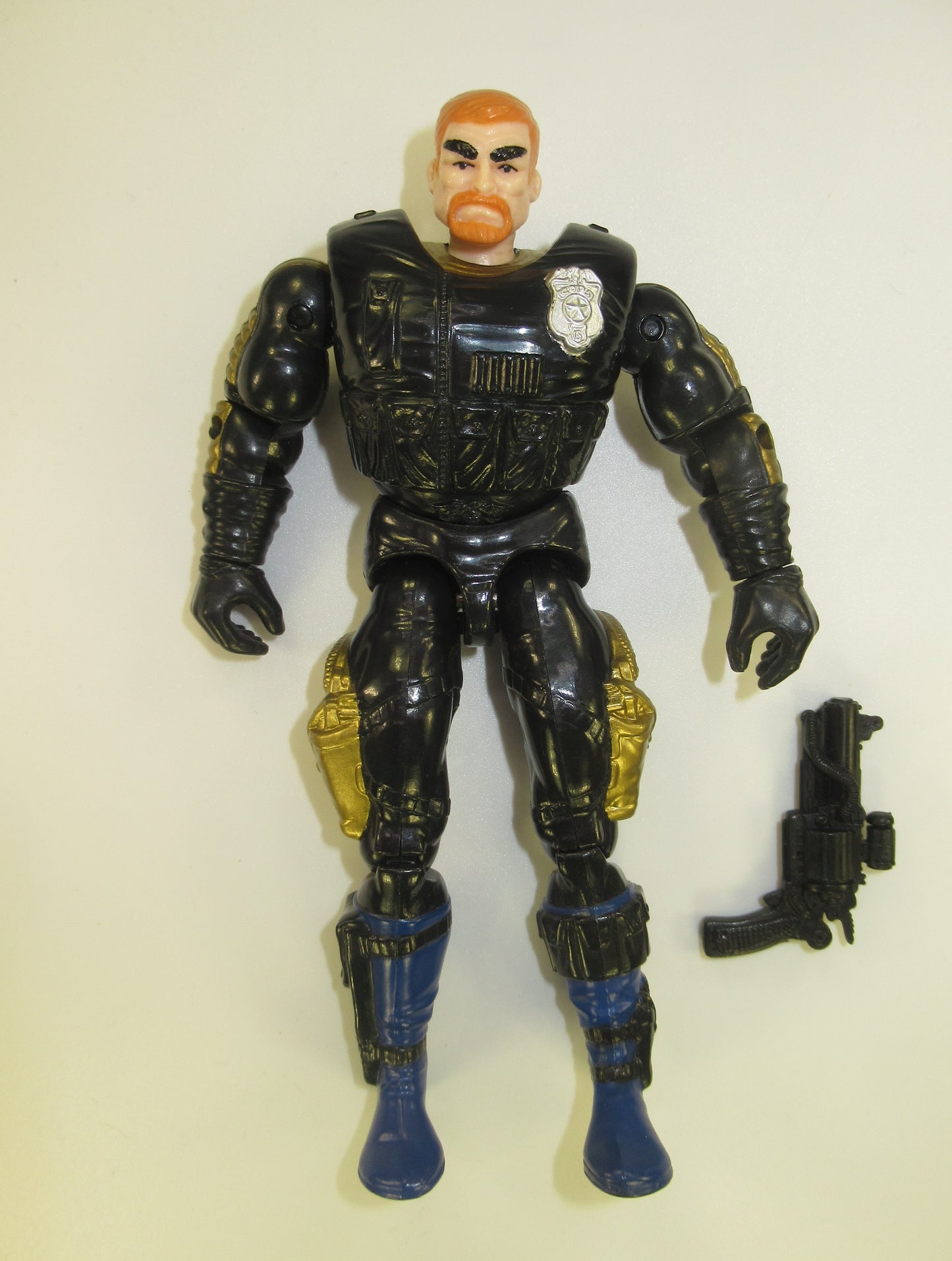 Heavyweight 1989 COPS and Crooks 6" Figure with Gun NICE! Hasbro ATAC Driver