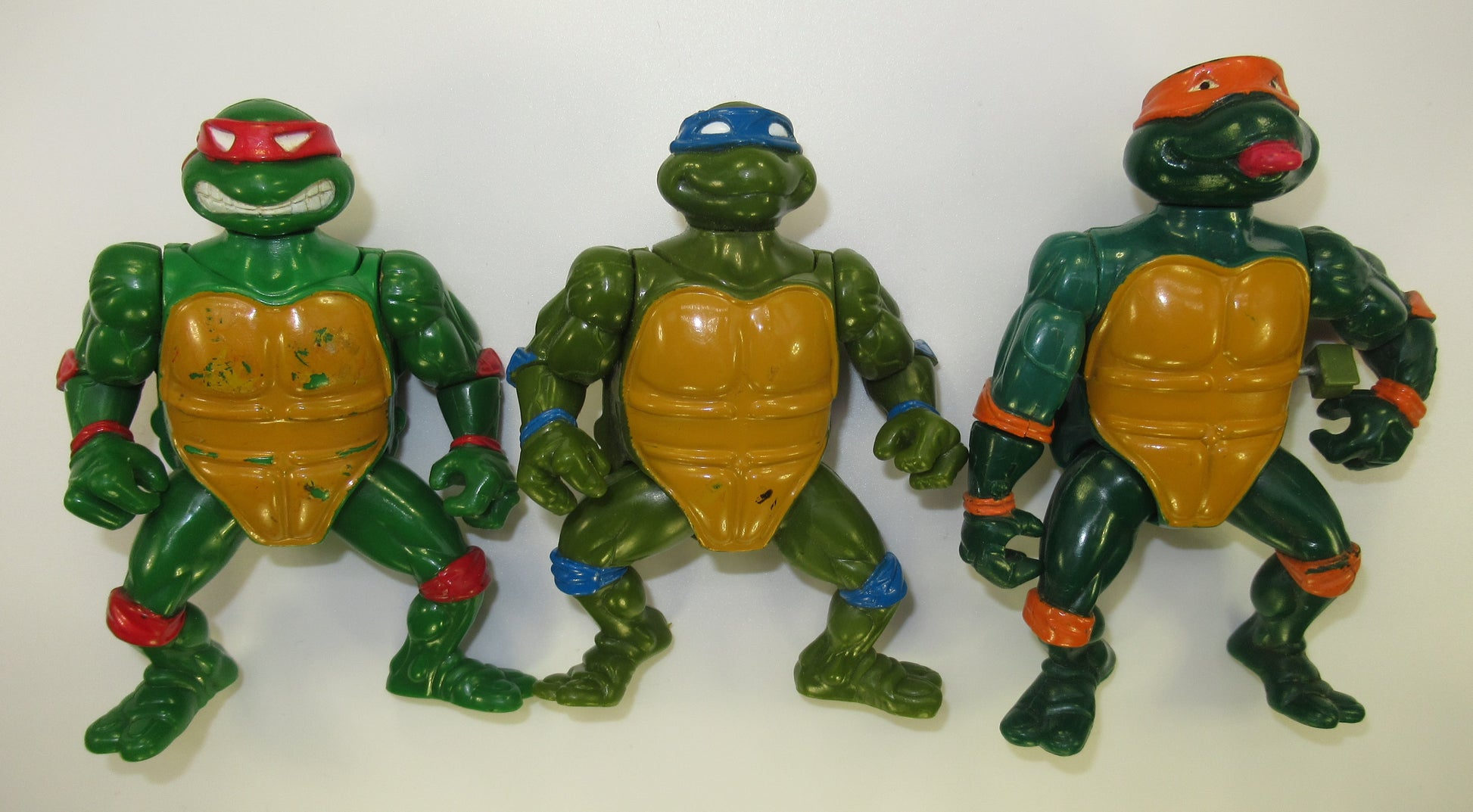 TMNT Ninja Turtles Playmates 1990 The Movie Lot Action Figure Leo Mike Don  Raph