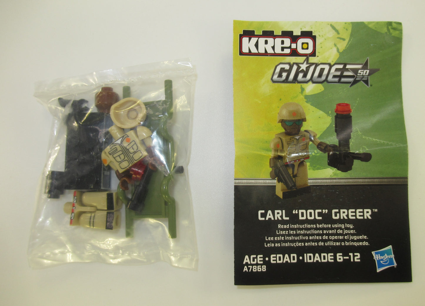 Doc GI Joe Kre-O Figure Hasbro 2014 New Carl Greer Medic G.I. ARAH Block