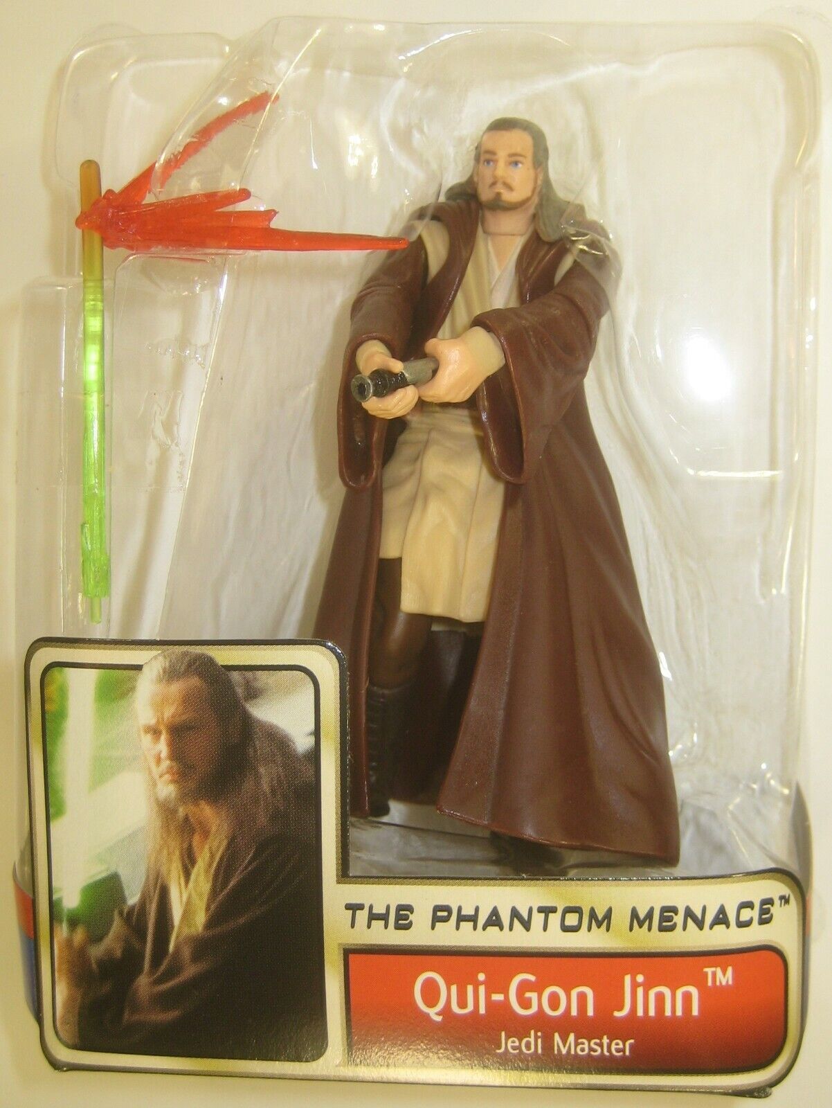 Qui-Gon Jinn 2002 Hasbro 3.75" Star Wars Jedi Master Figure NEW Complete TSC