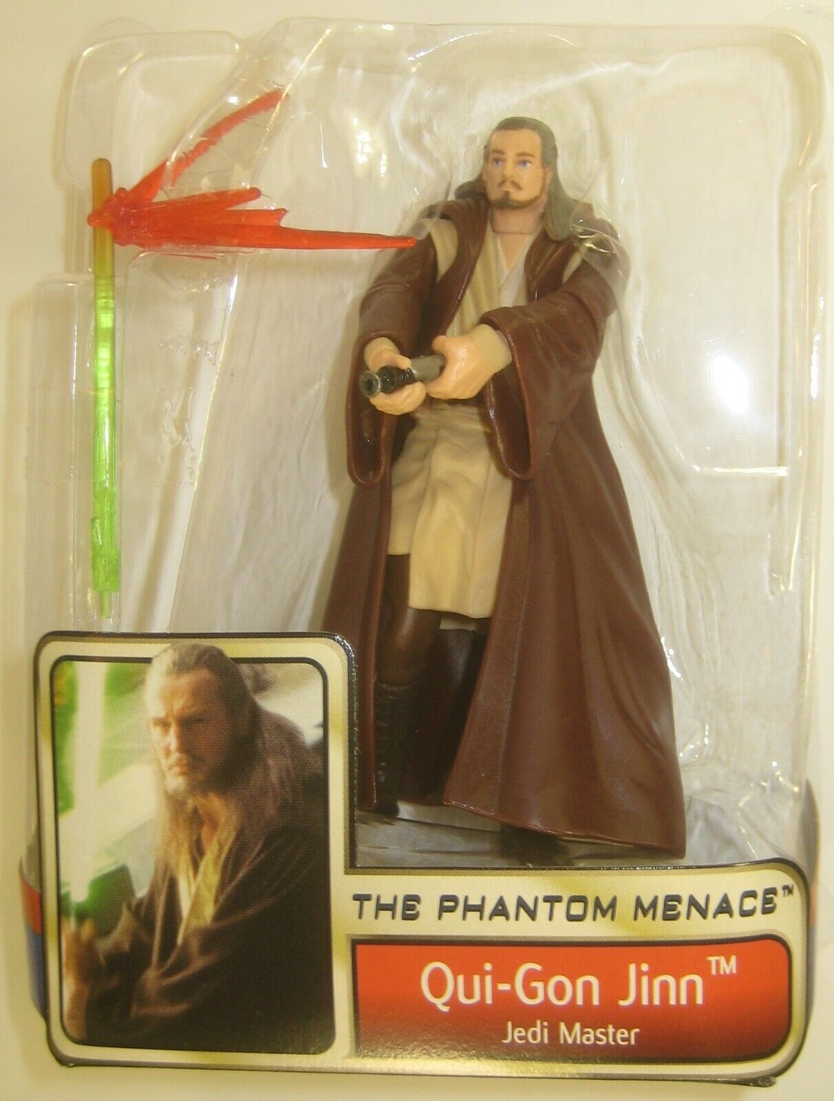 Qui-Gon Jinn 2002 Hasbro 3.75" Star Wars Jedi Master Figure NEW Complete TSC