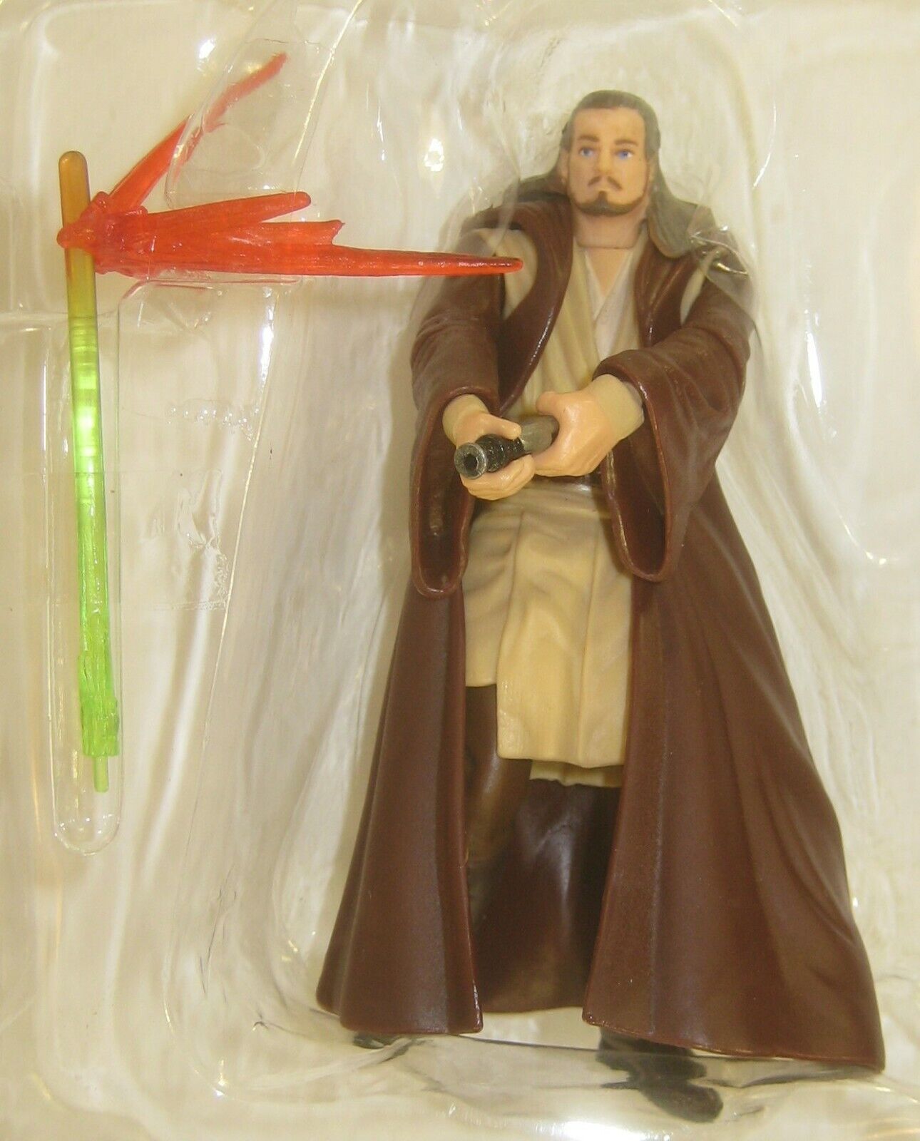 Qui-Gon Jinn 2002 Hasbro 3.75" Star Wars Jedi Master Figure NEW Complete TSC