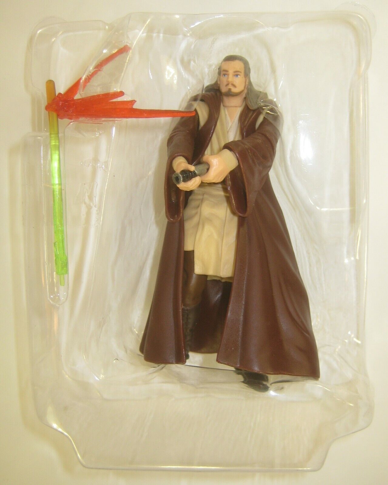 Qui-Gon Jinn 2002 Hasbro 3.75" Star Wars Jedi Master Figure NEW Complete TSC